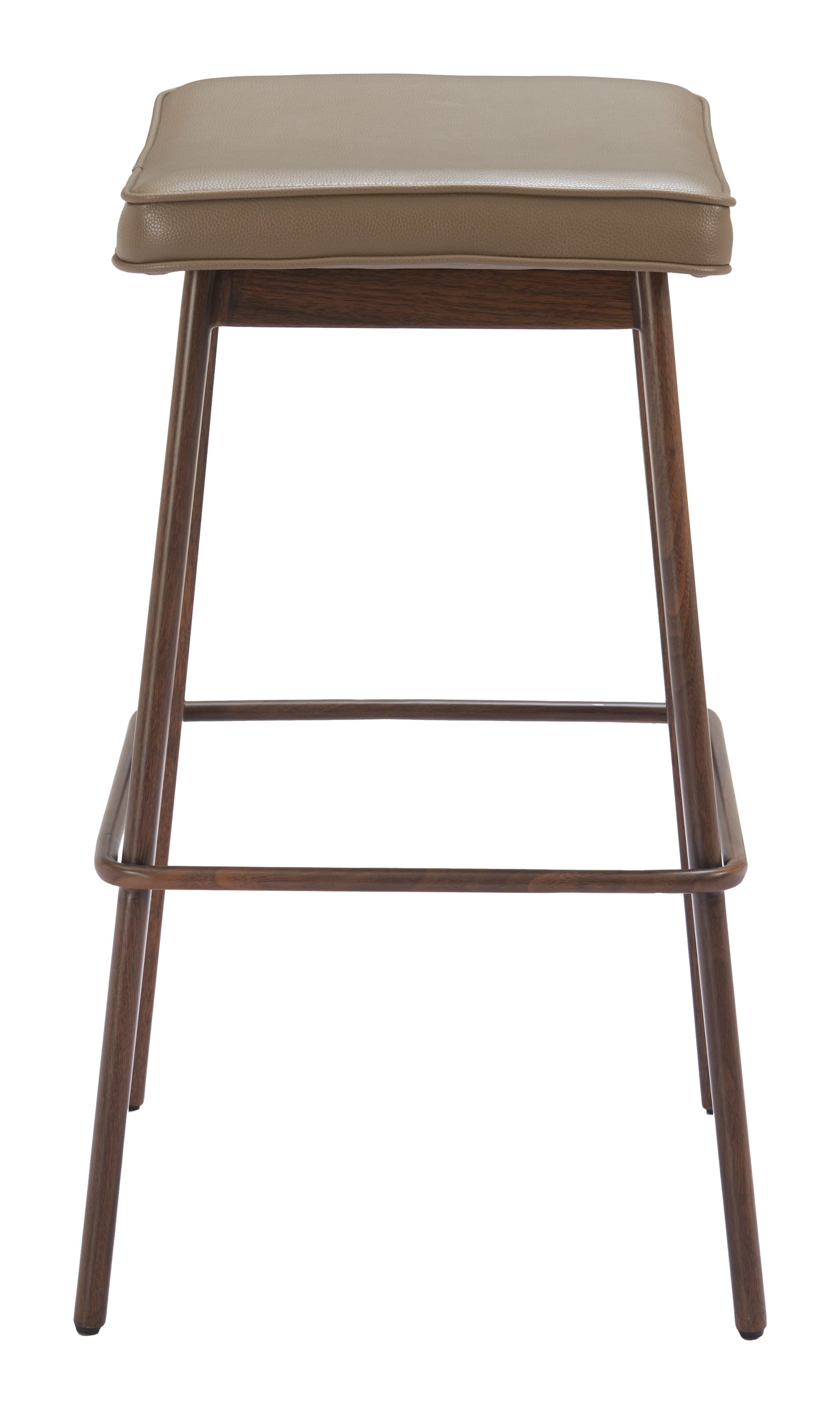 Divat Barstool (Set of 2) Taupe & Walnut - 2