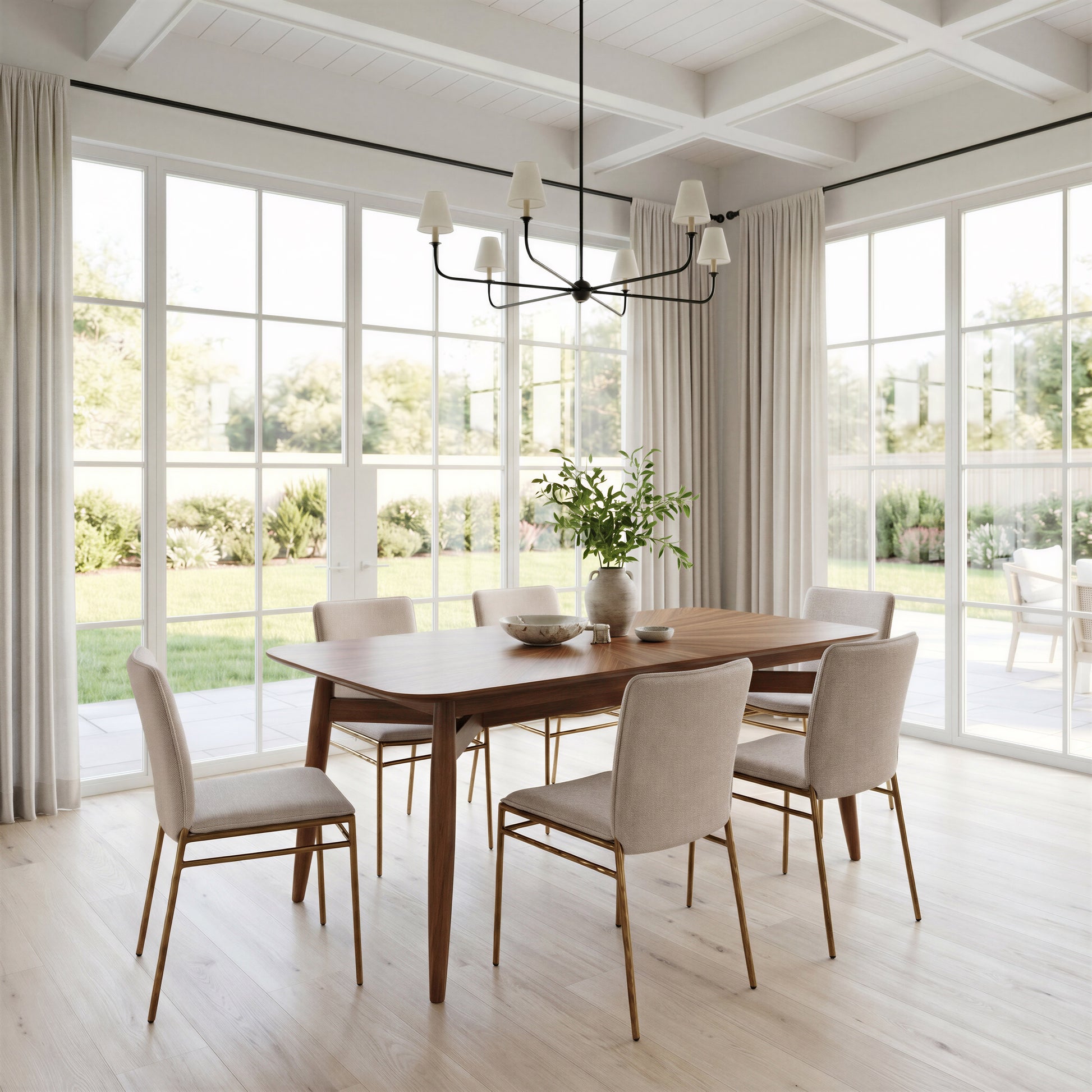 Nordvest Dining Chair Beige & Gold - 10
