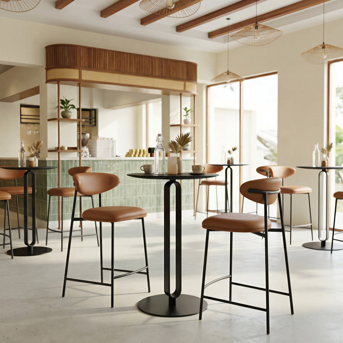 Rorun Counter Stool (Set of 2) Brown - 8