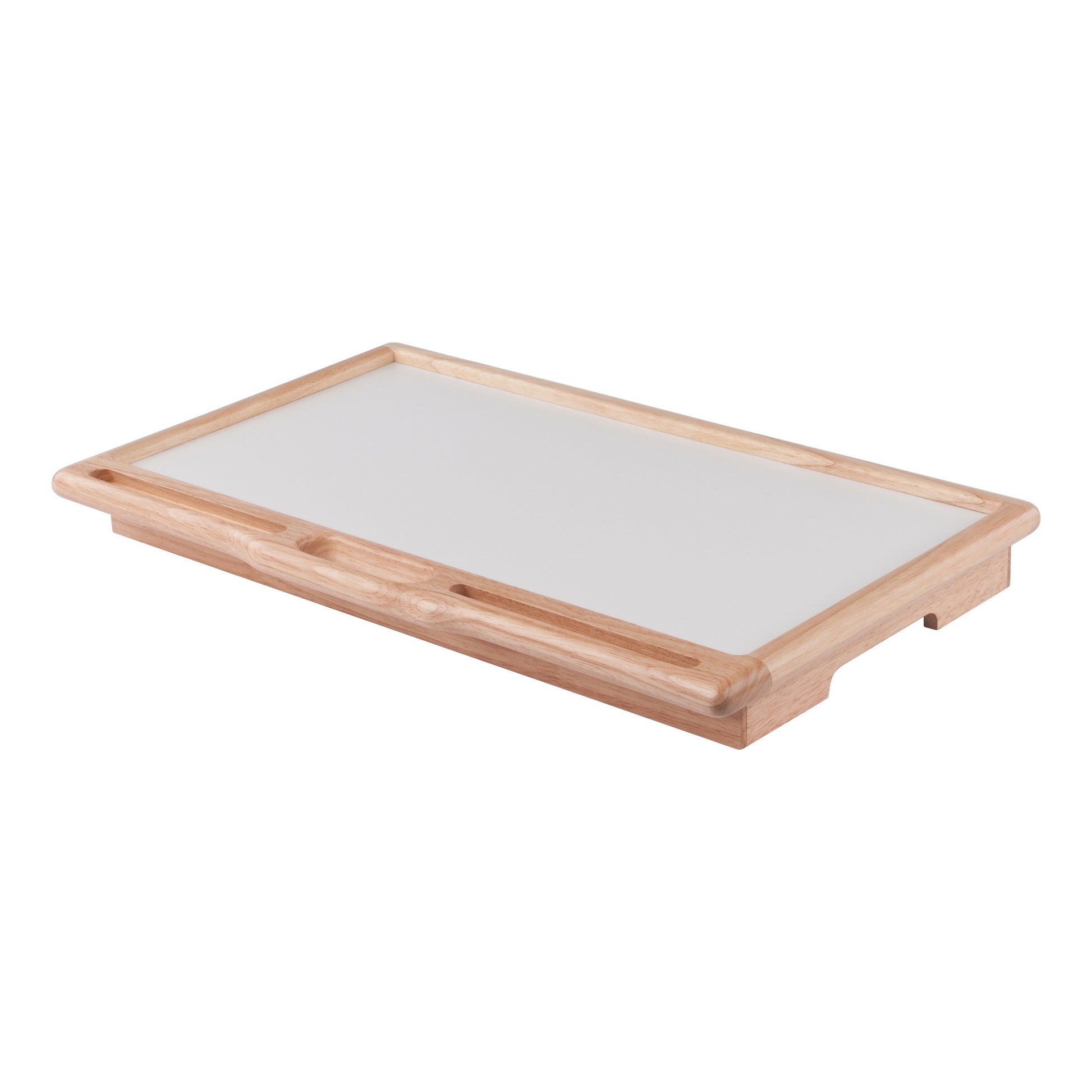 Arlo Breakfast Tray with Flip Top, Natural and White