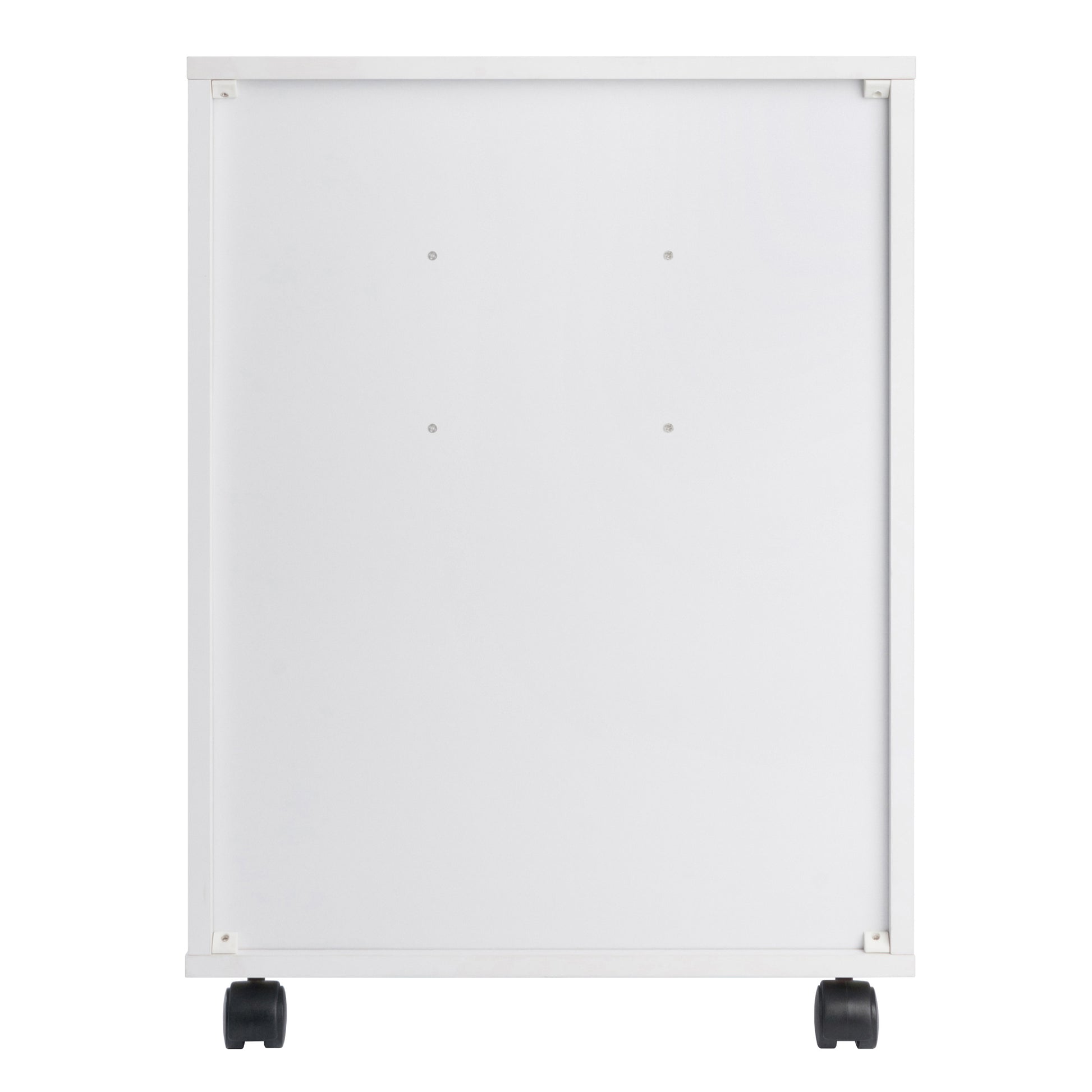 Norfolk 4 Bins, 2 Drawer Mobile Cabinet, White Finish
