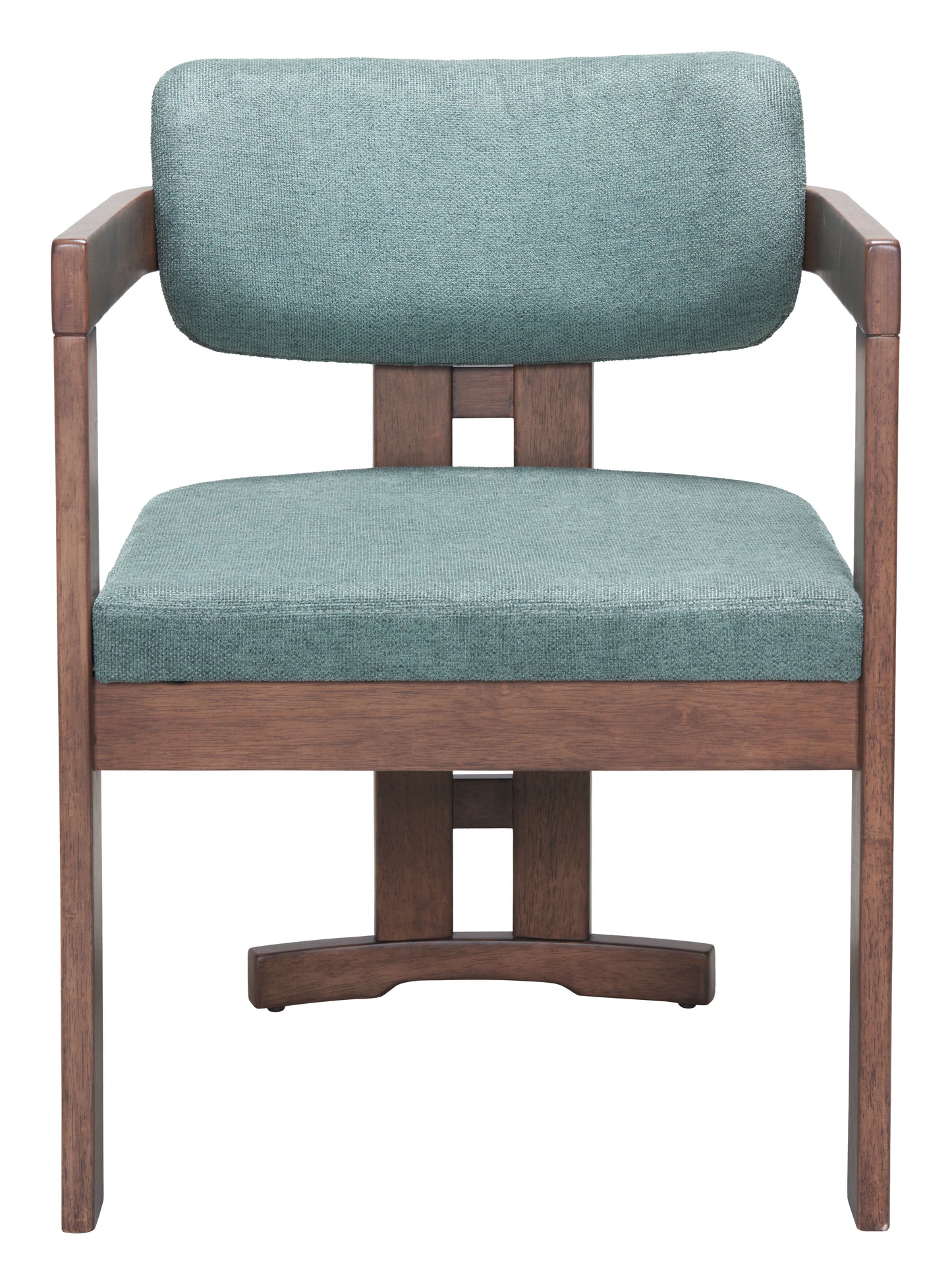 Poly Dining Chair Moss Gray & Walnut - 3