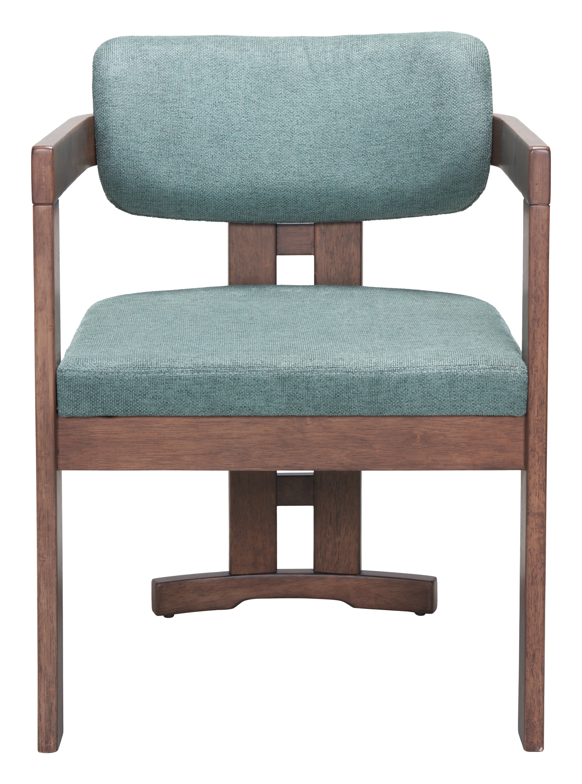 Poly Dining Chair Moss Gray & Walnut - 3