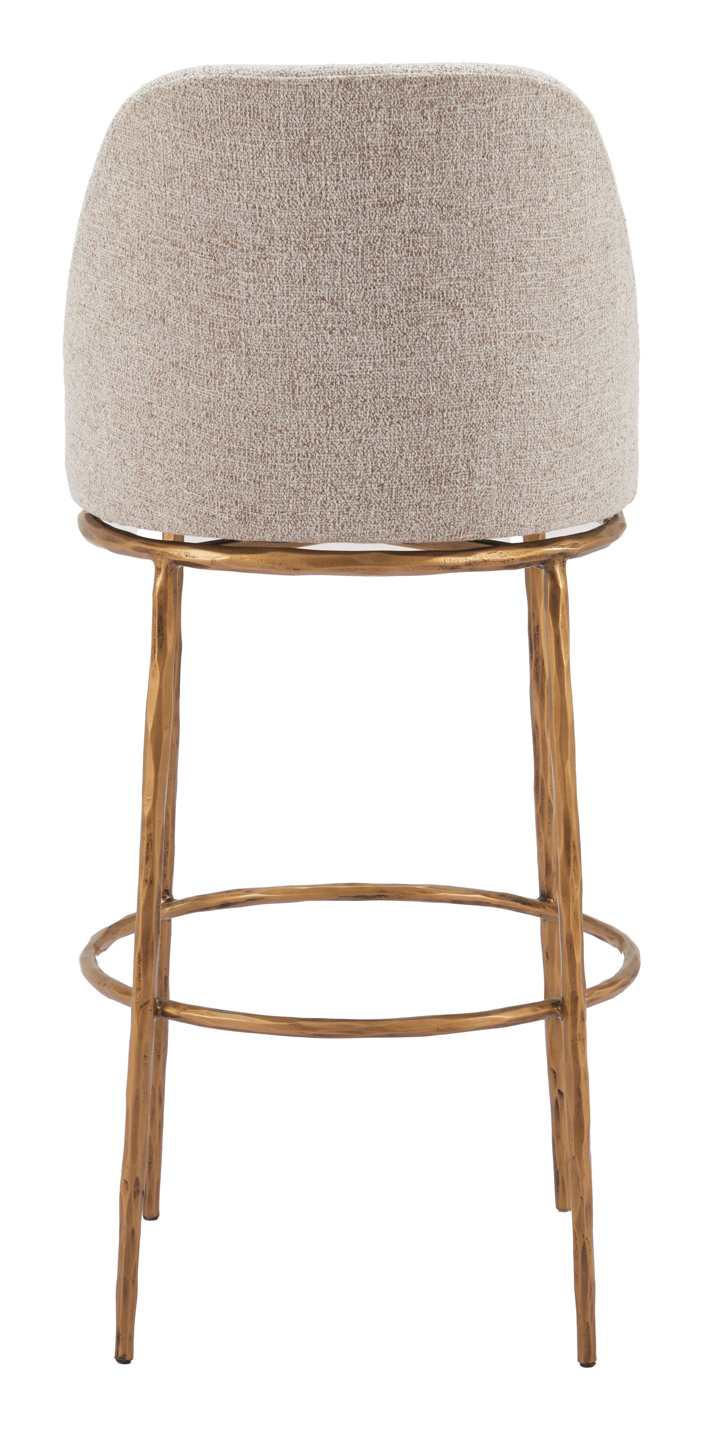 Nordhavn Swivel Barstool Beige & Gold - 4