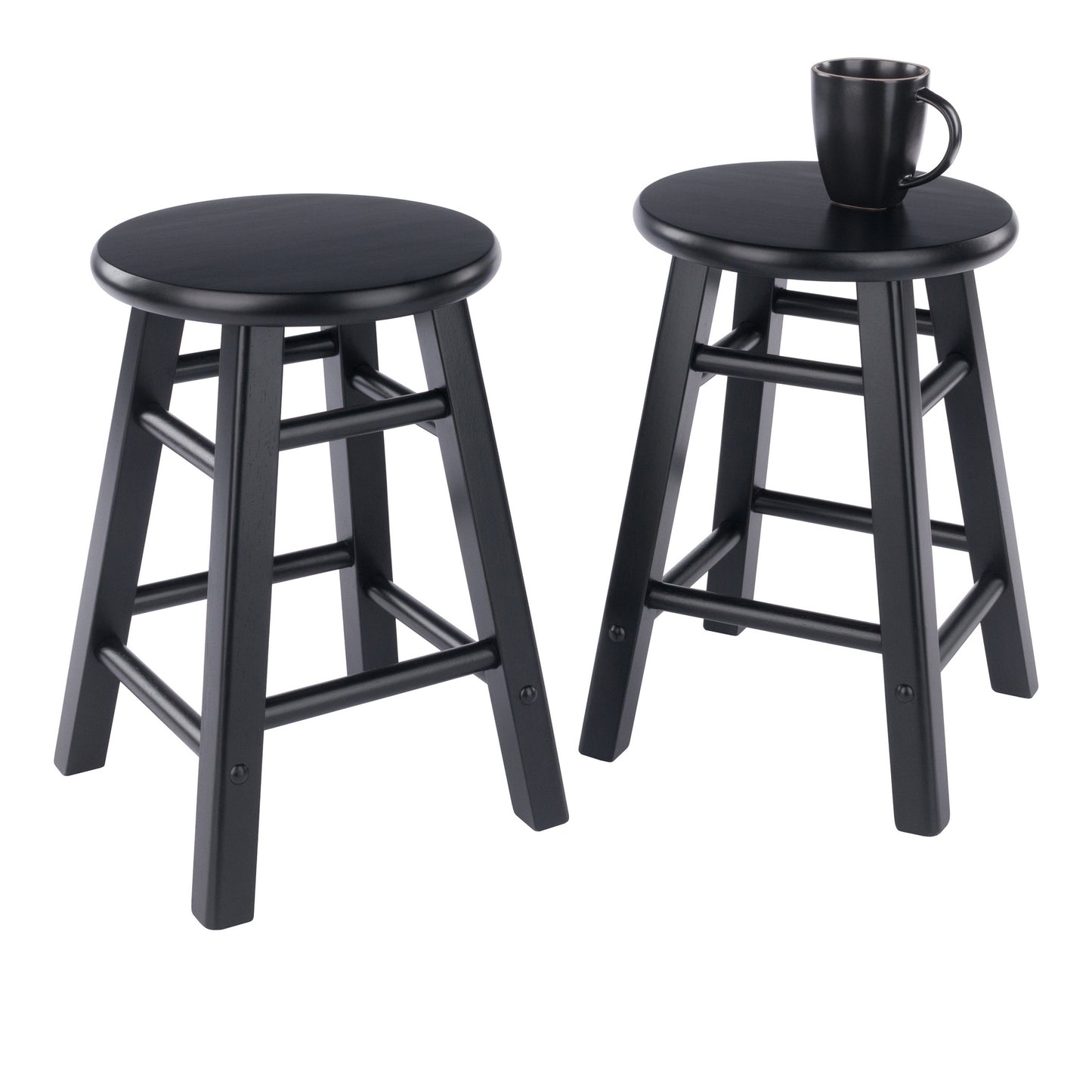 Element 2-Pc Dining Stool Set, Black