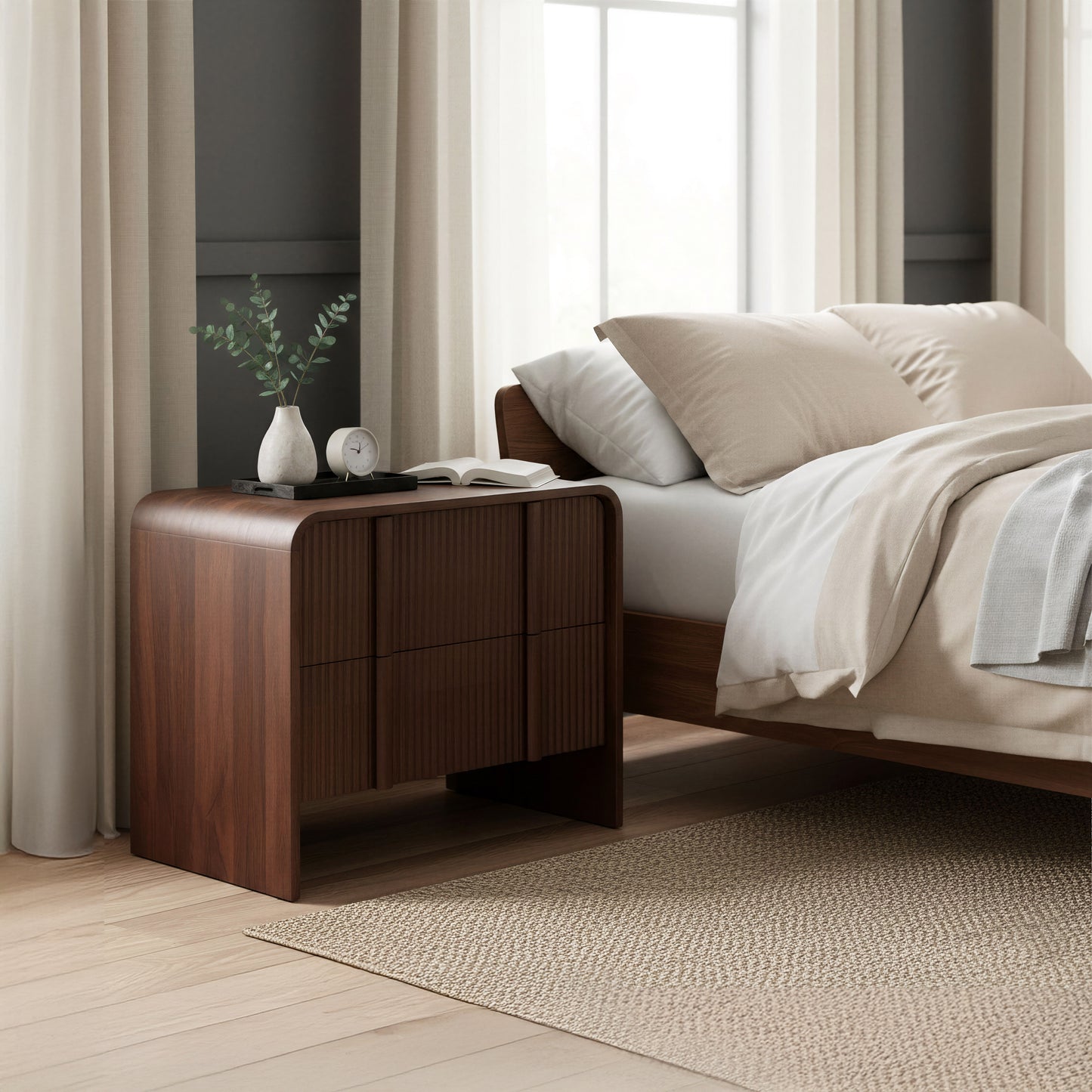 Calipso Nightstand Walnut - 8