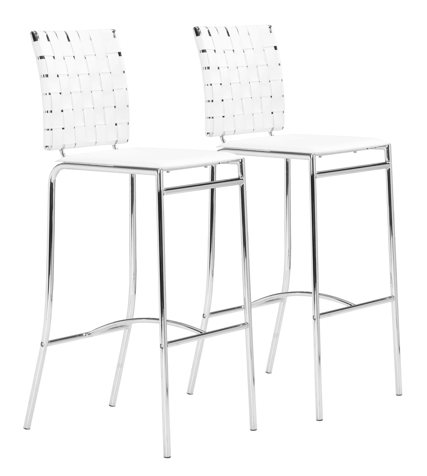 Criss Cross Barstool (Set of 2) White