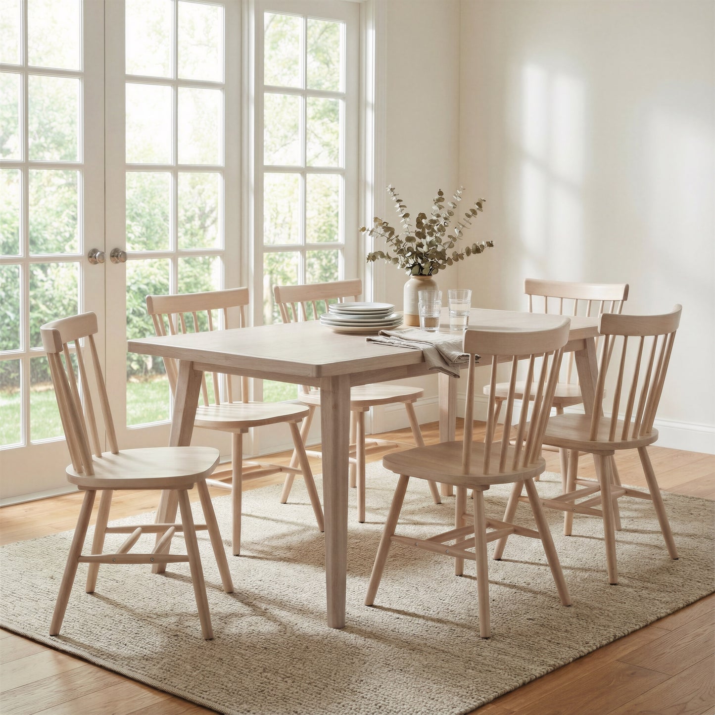 Roms Dining Table Whitewashed - 6
