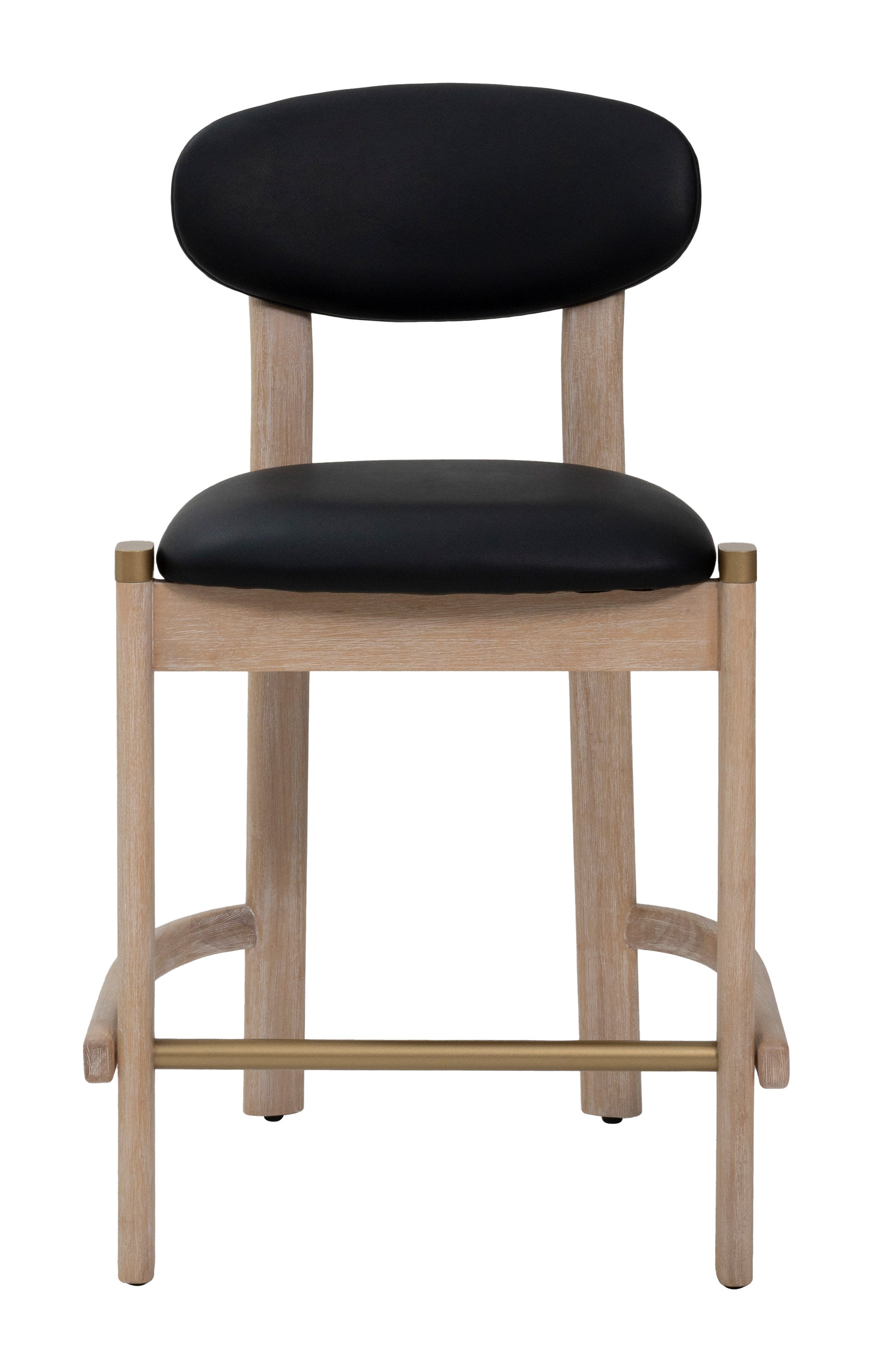 Rilou Counter Stool (Set of 2) Black & Natural - 3