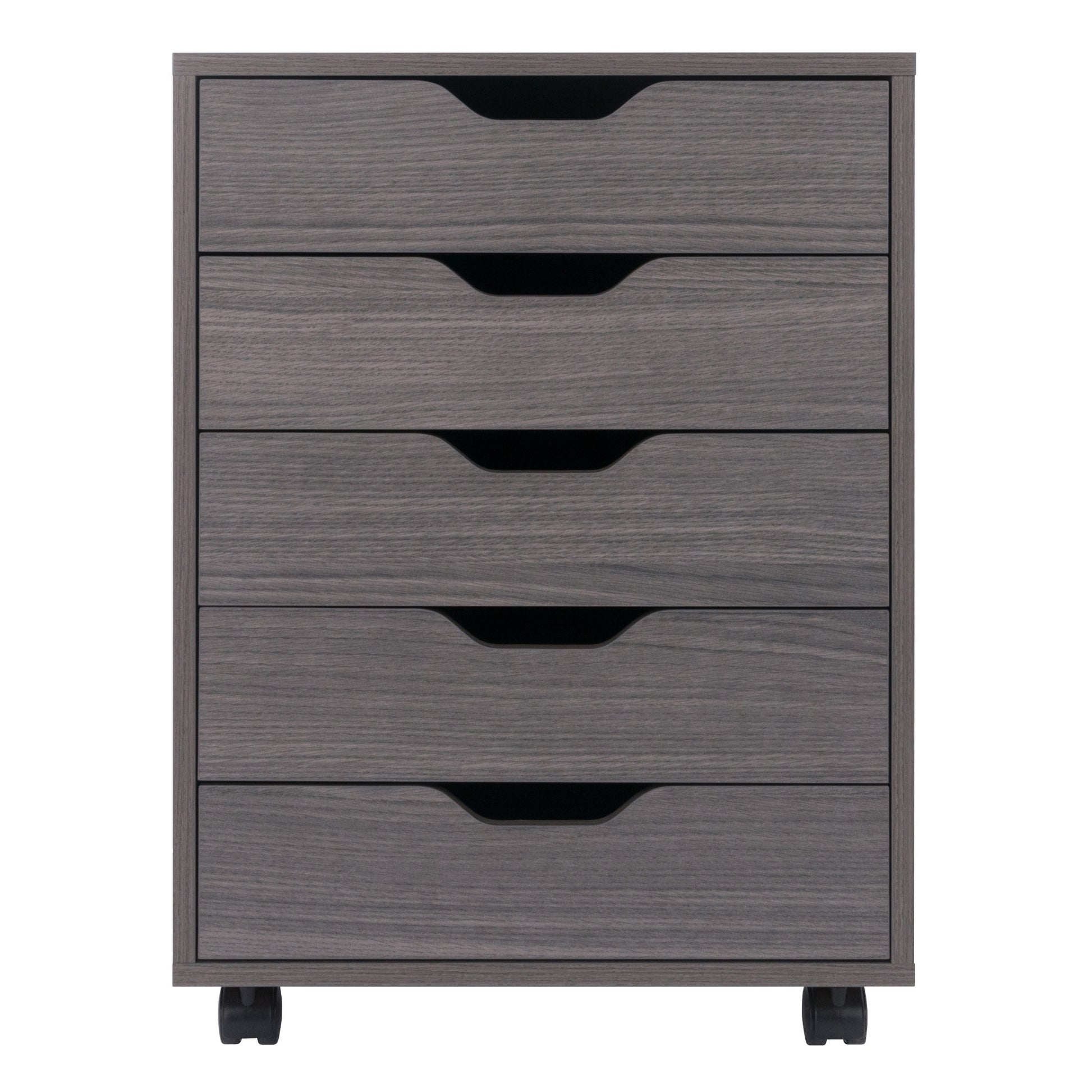 Halifax 5-Drawer Mobile Cabinet, Charcoal
