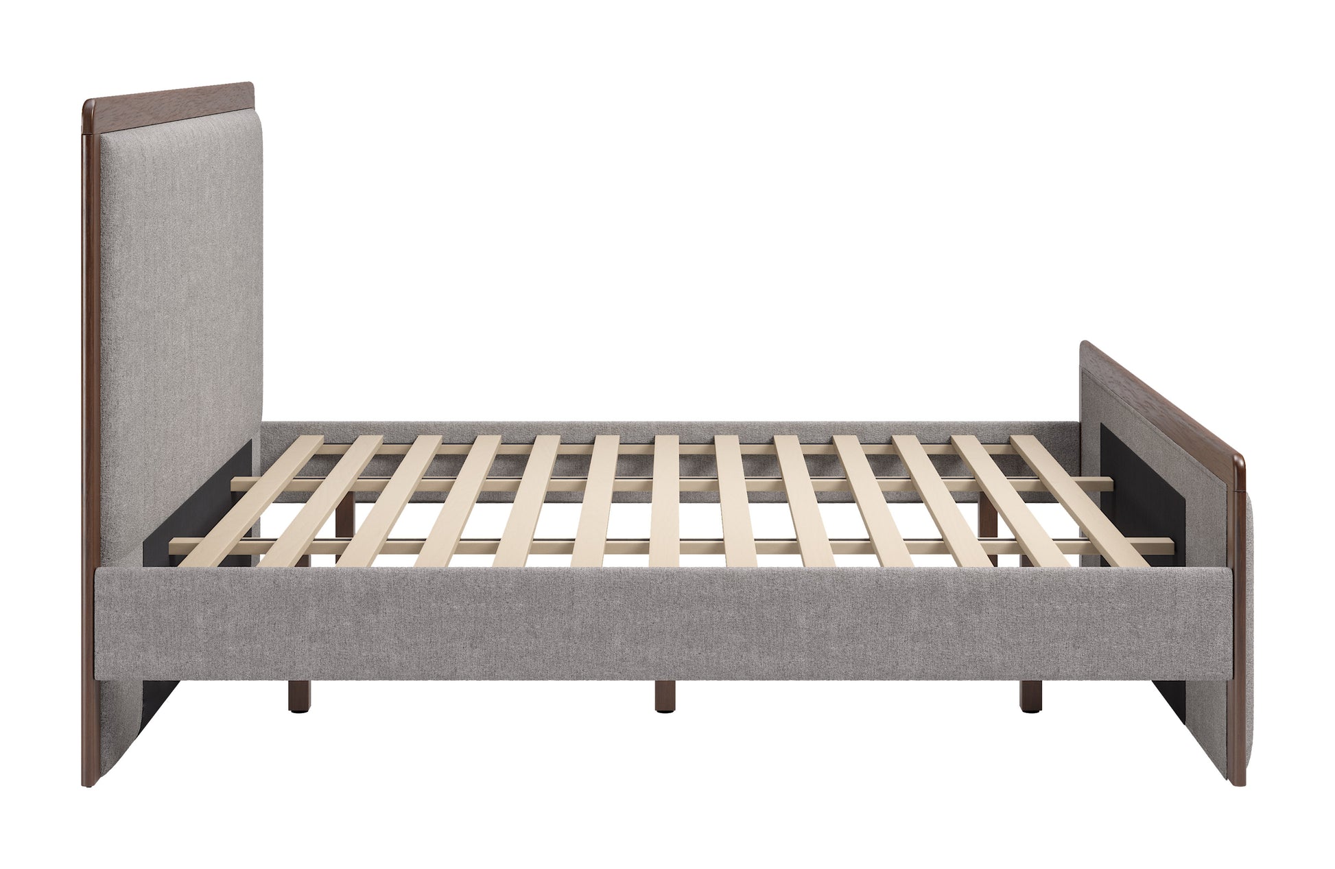 Somune King Bed Gray & Walnut - 2