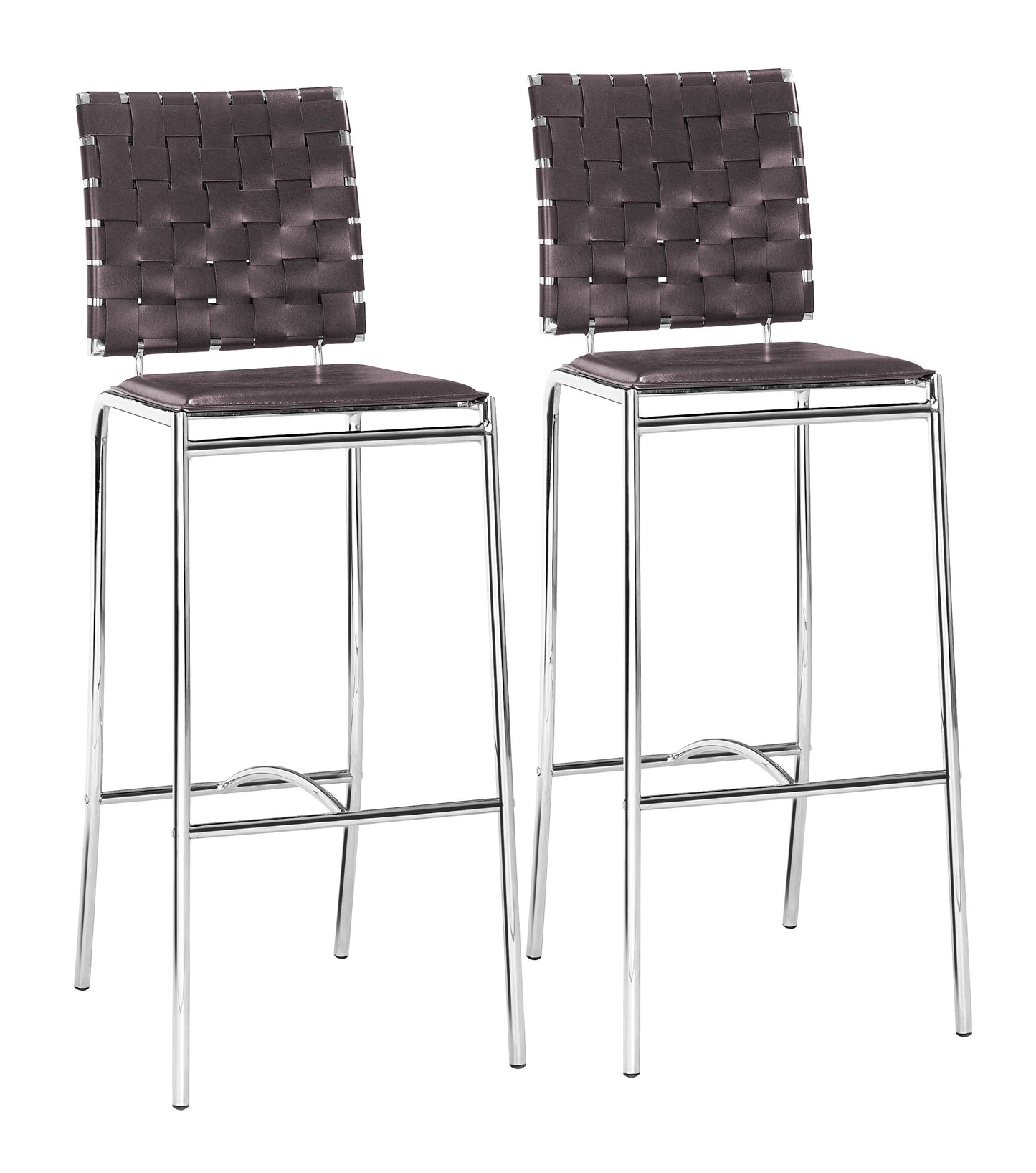 Criss Cross Barstool (Set of 2) Espresso