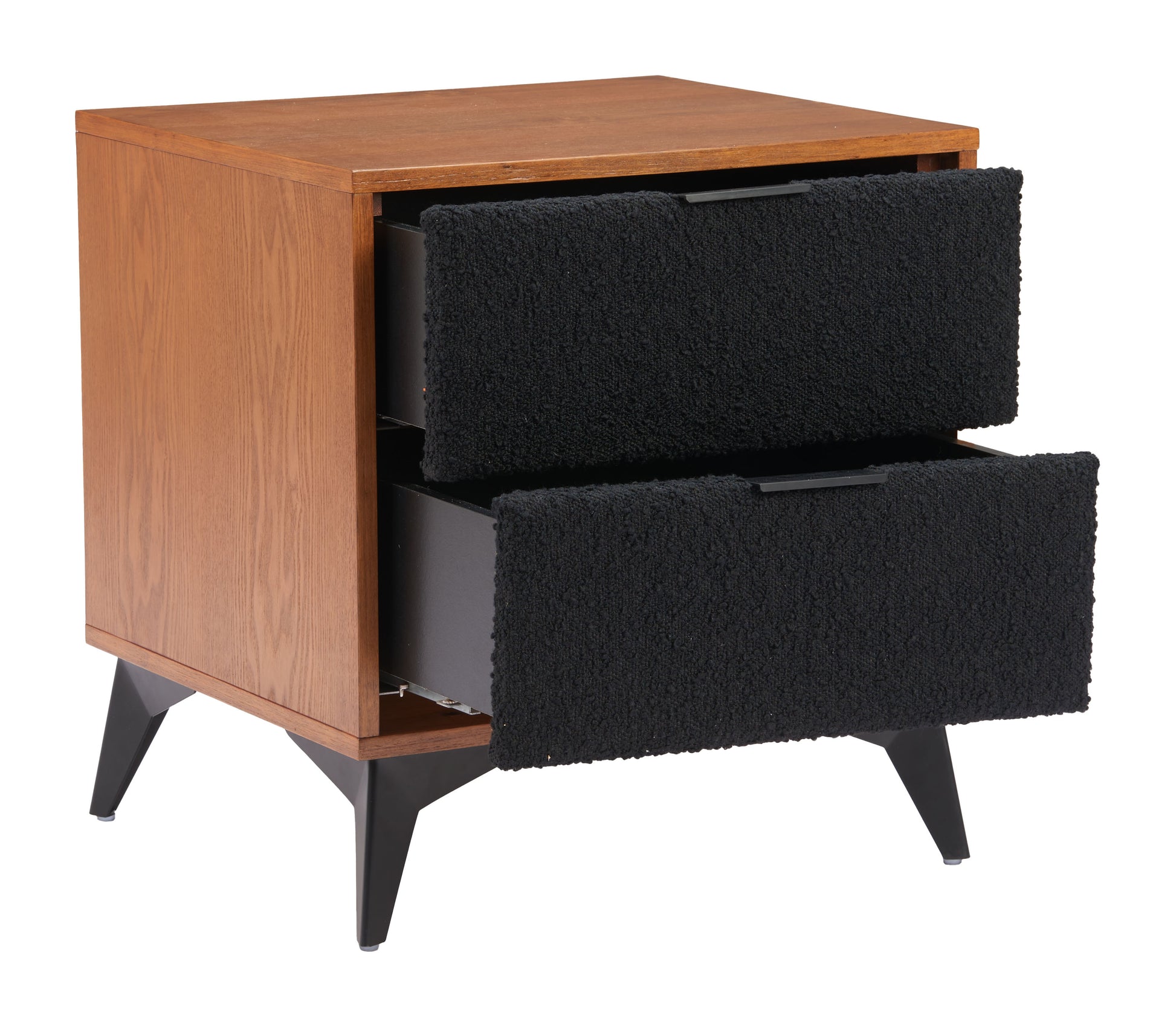Zarif Nightstand Black & Walnut - 7