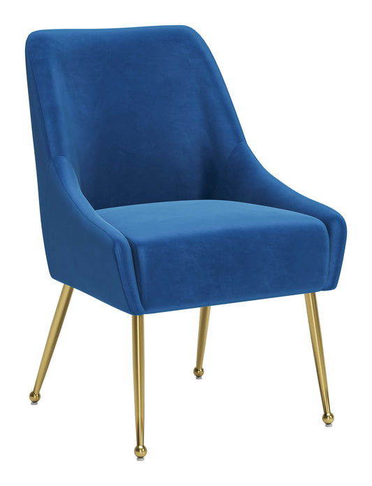 Maxine Dining Chair Navy Blue & Gold