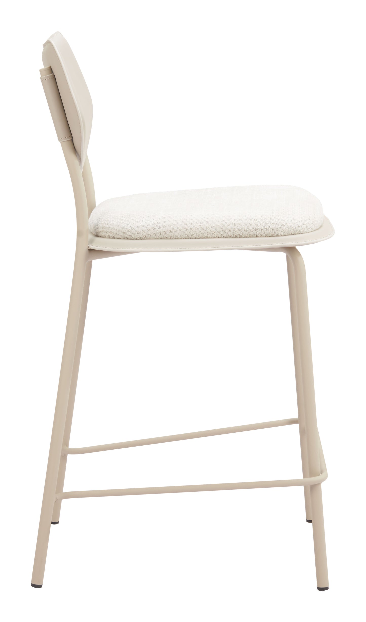 Zeal Counter Stool (Set of 4) Light Gray & Beige - 2