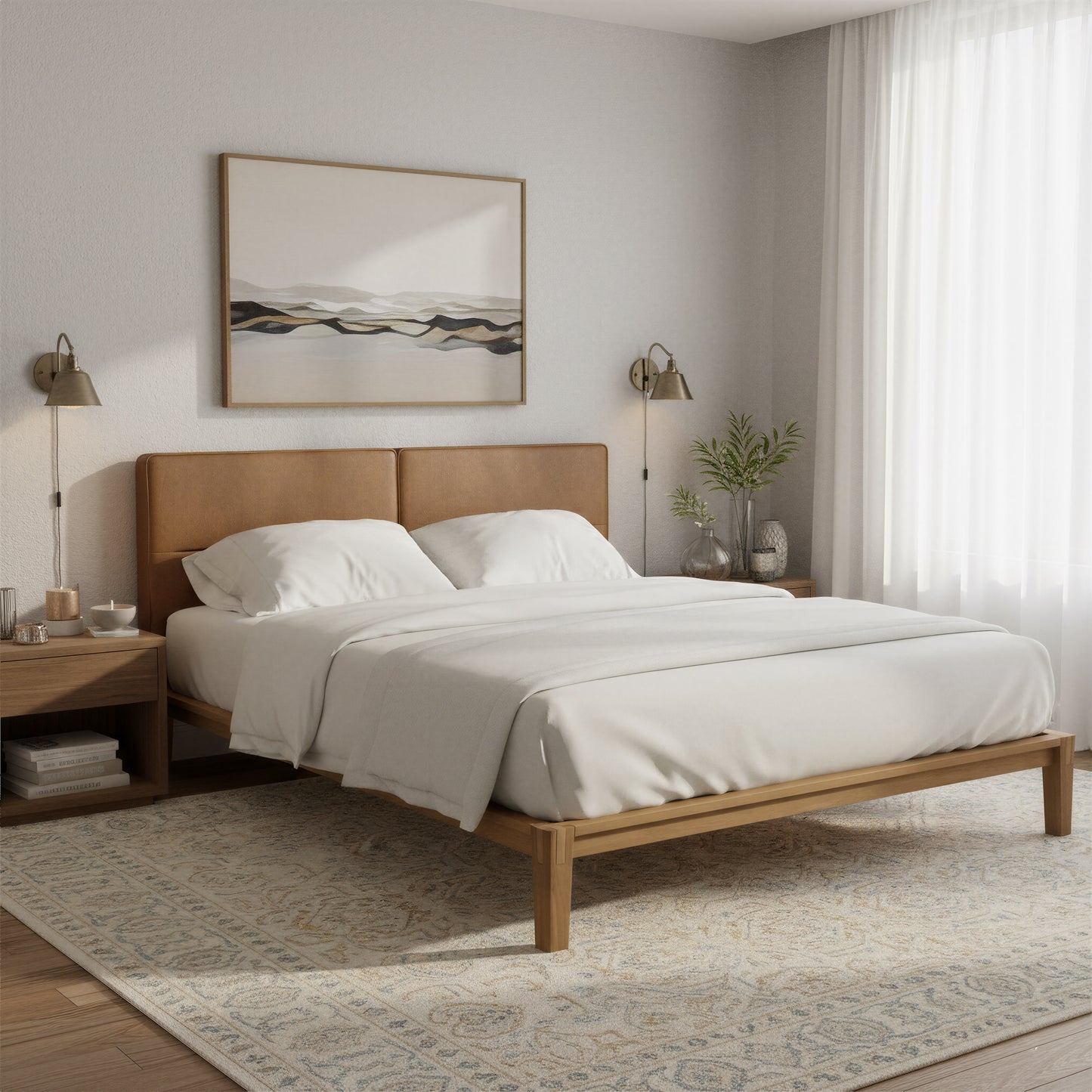 Cove Floating Queen Headboard Brown - 10