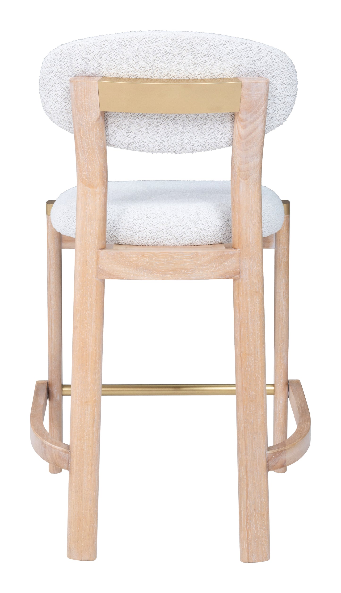 Rilou Counter Stool (Set of 2) White & Natural - 4