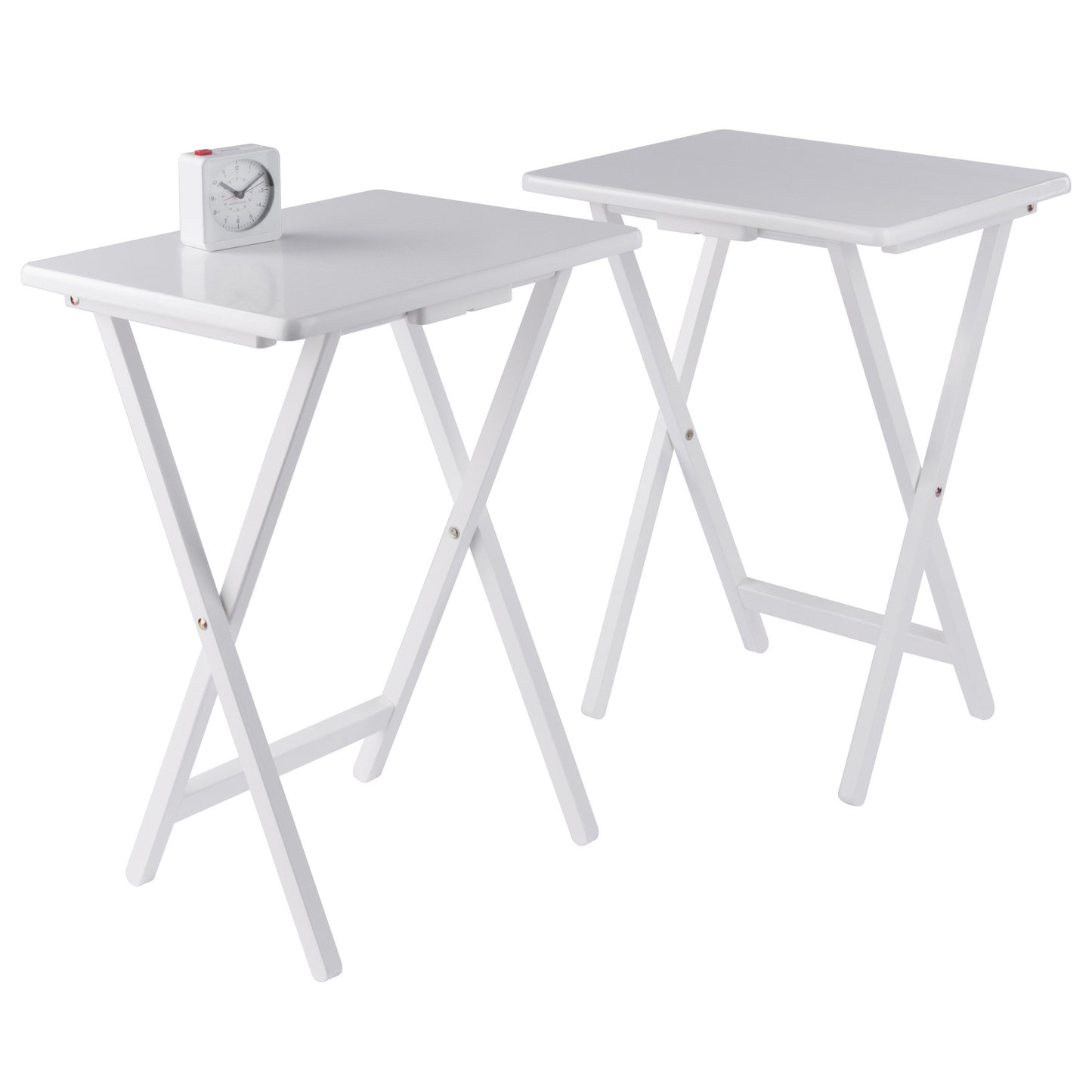 Alex 2-Pc Snack Tables, White