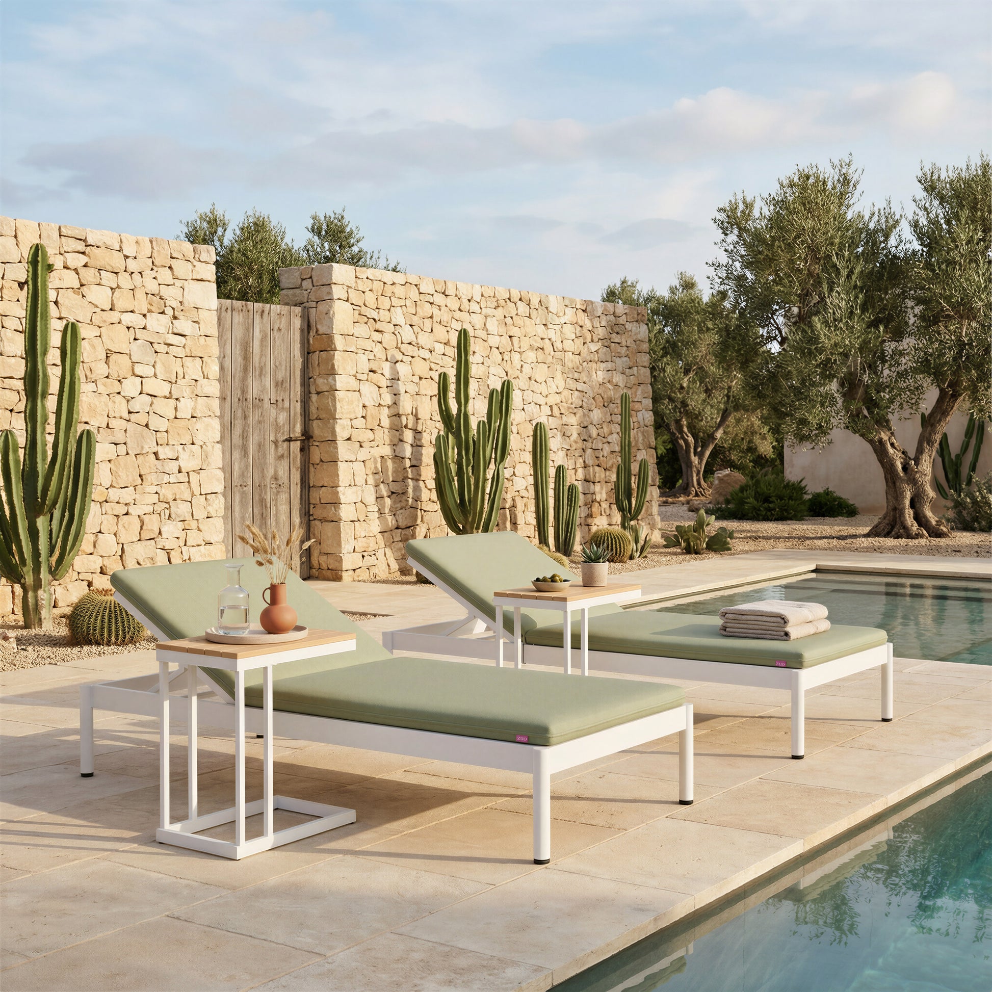 Lychee Chaise Lounge Green - 9