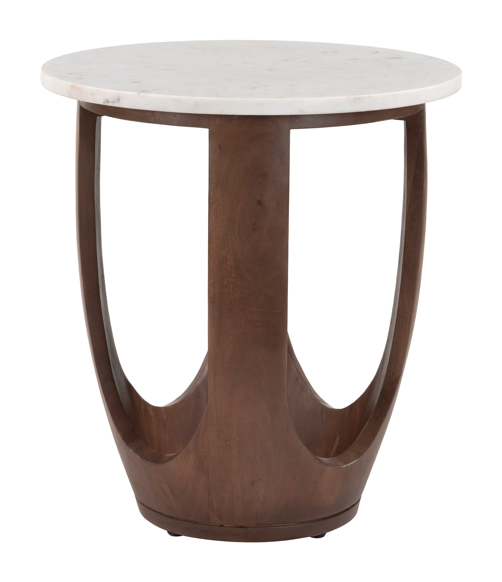 Vaan Side Table White & Walnut - 2