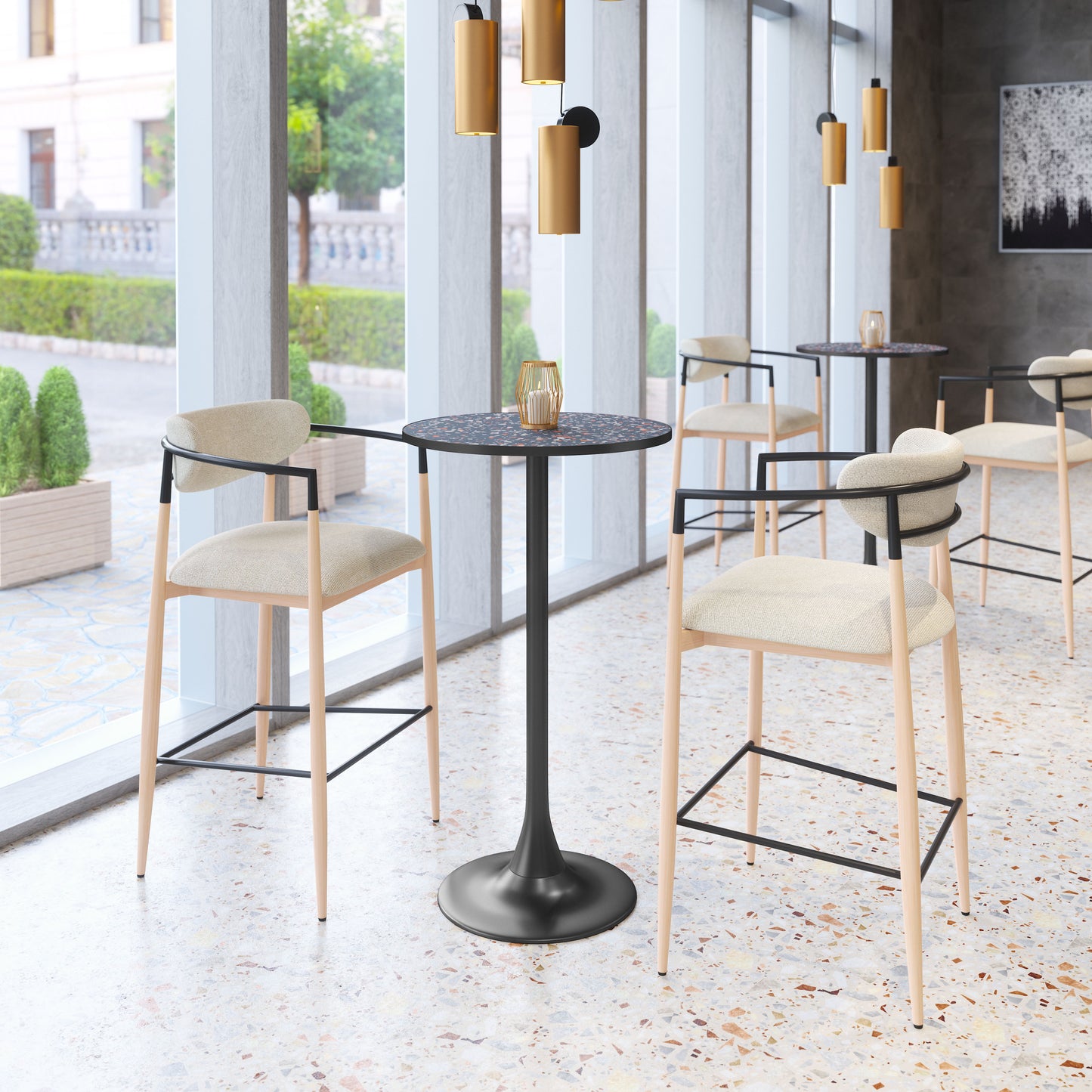 Equinox Barstool Oyster Gray & Natural - 10