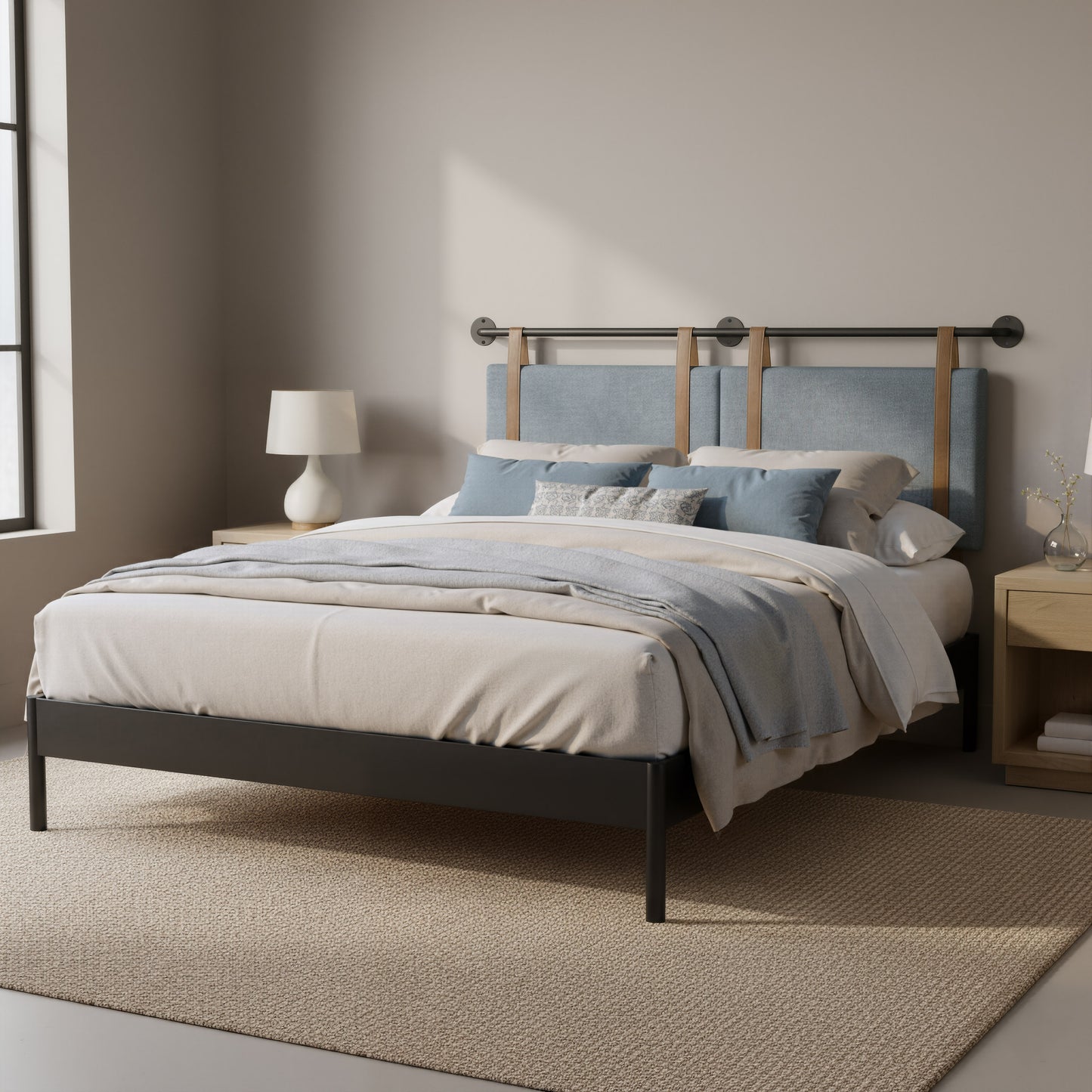 Zeva Floating Queen Headboard Gray - 9