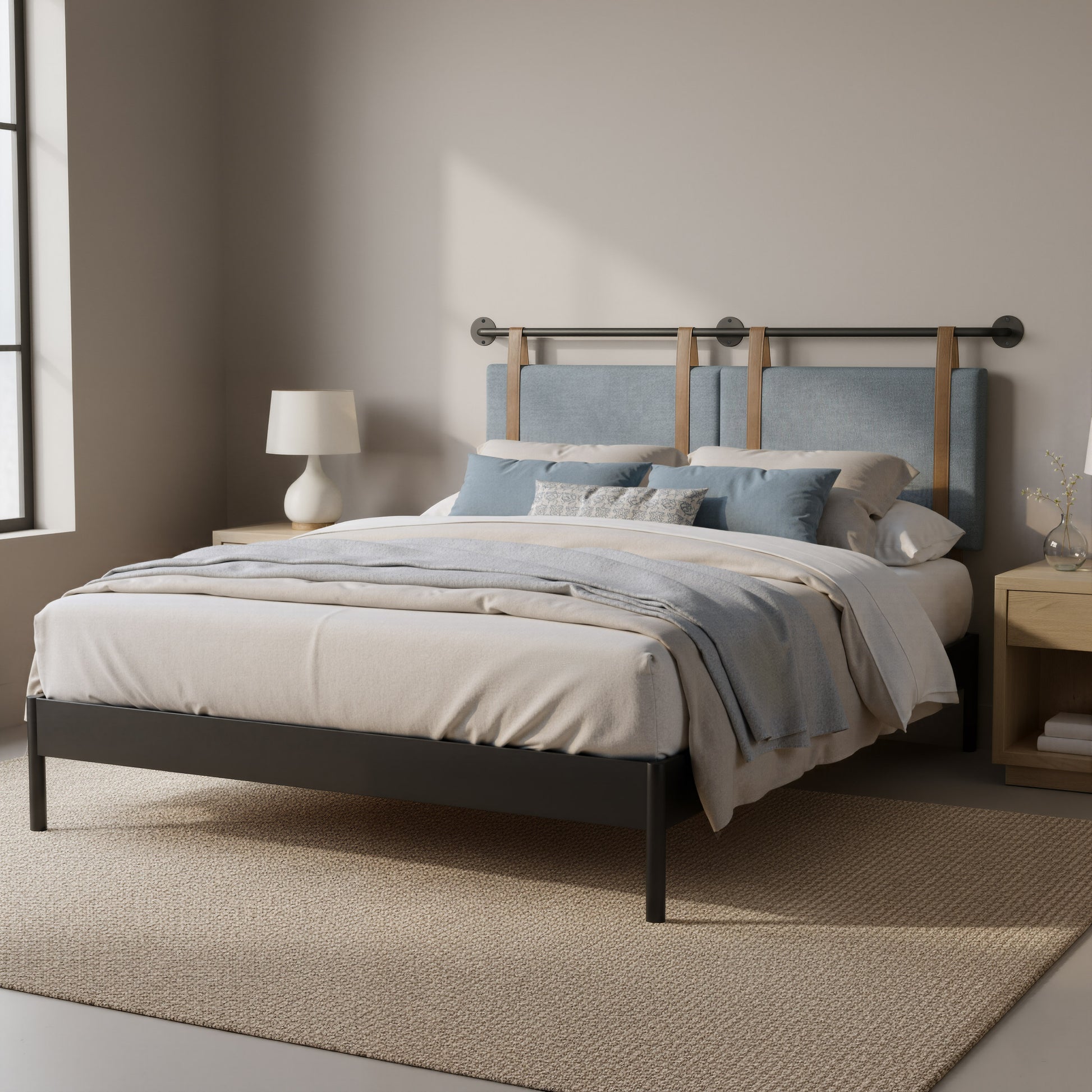 Zeva Floating Queen Headboard Gray - 9