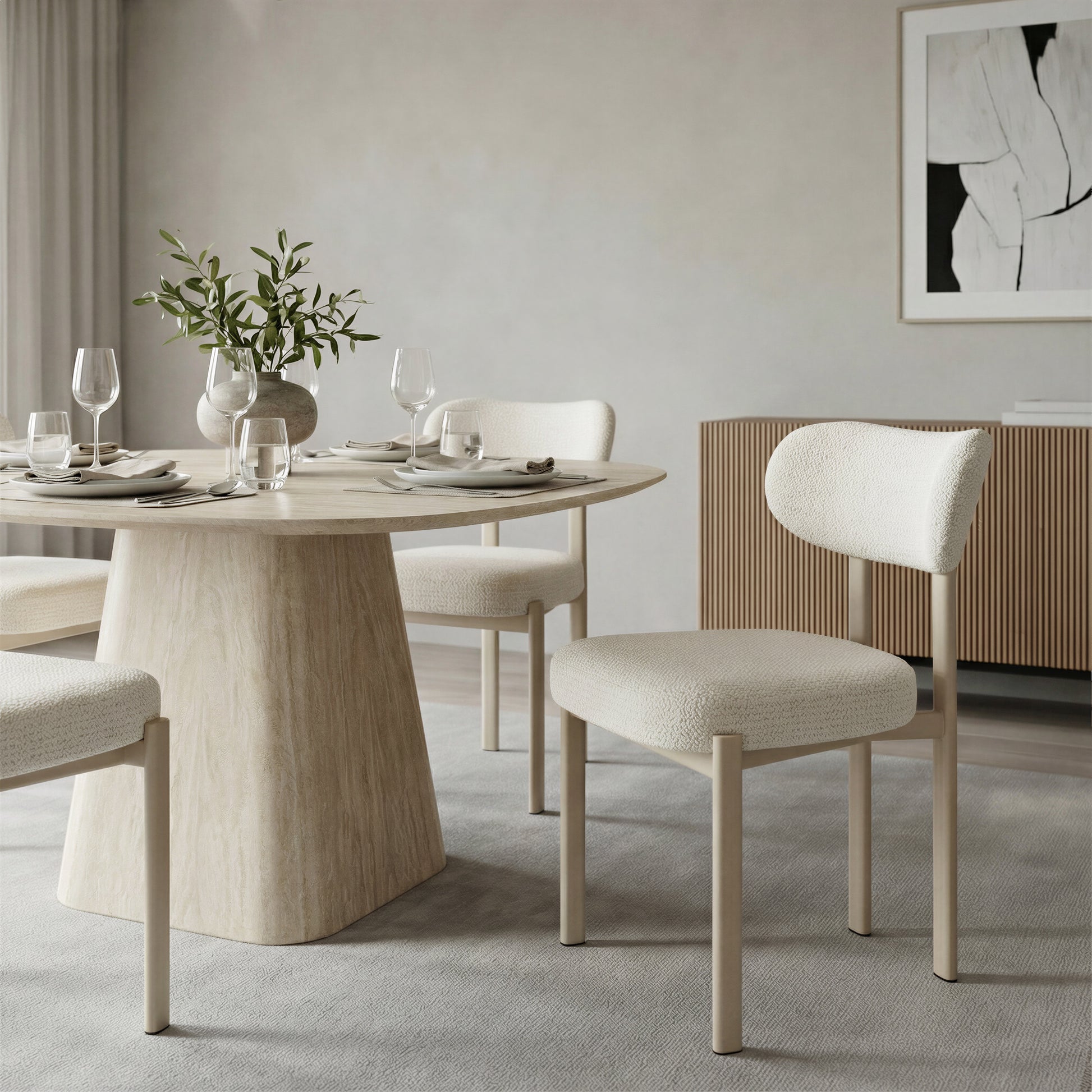 Aurea Dining Chair (Set of 4) Light Gray - 9