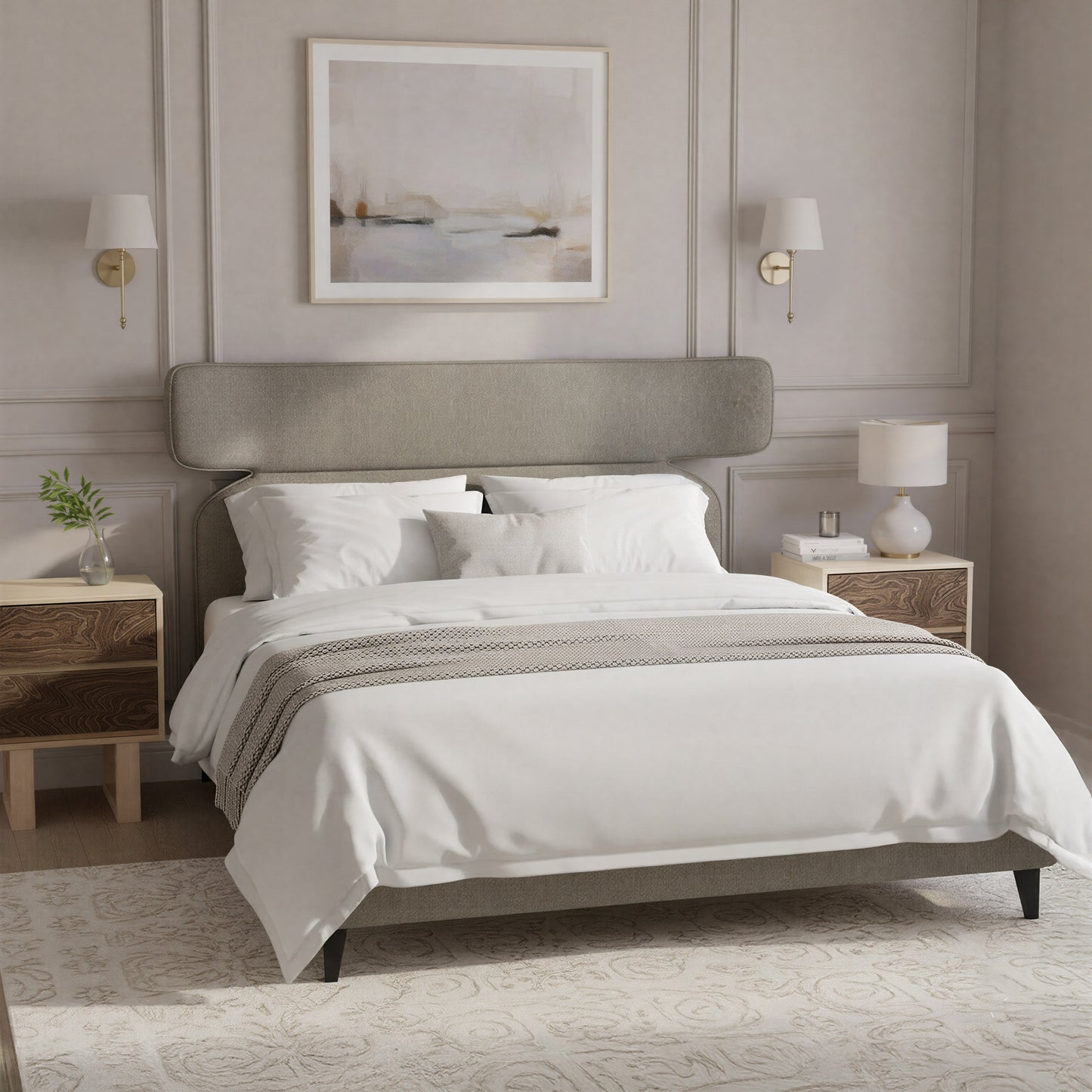 Dusa Queen Bed Olive Brown - 8