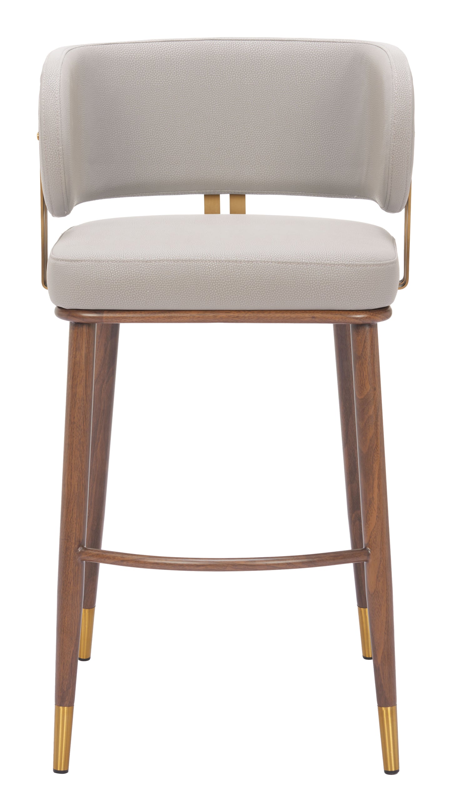 Brew Barstool Beige & Walnut - 3