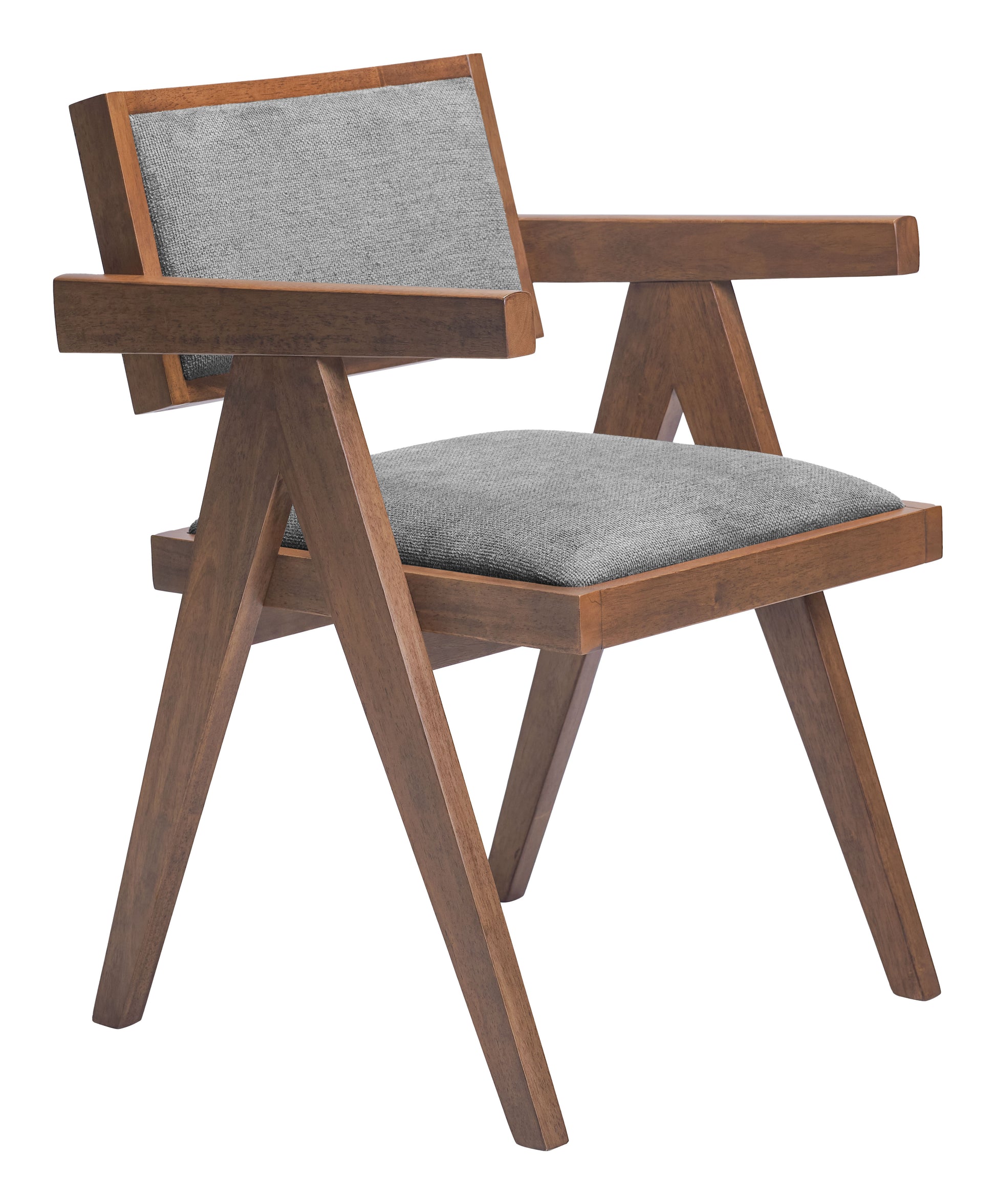 Delhi Dining Chair (Set of 2) Gray & Walnut - 6