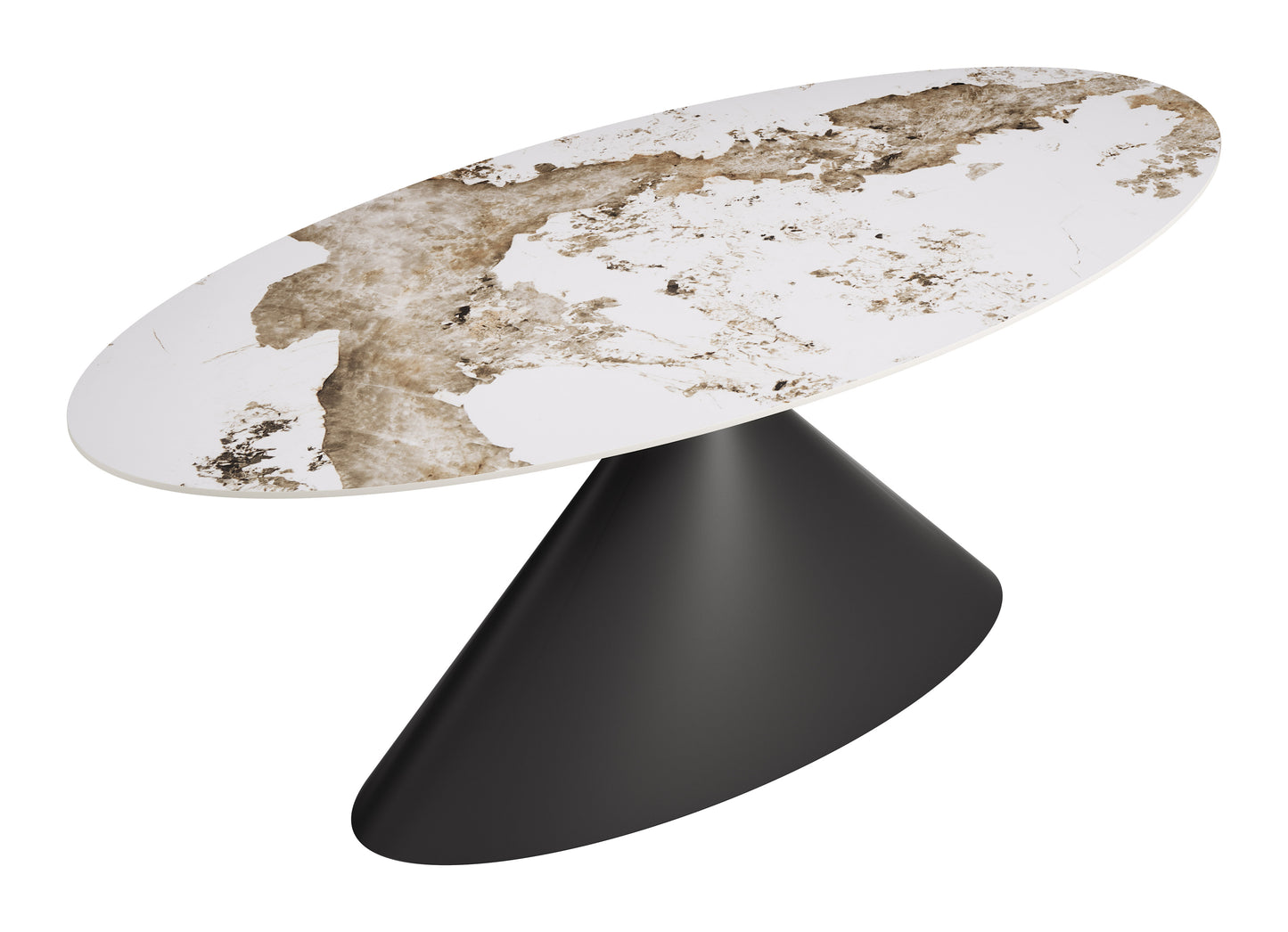Armana Dining Table White & Brown - 4