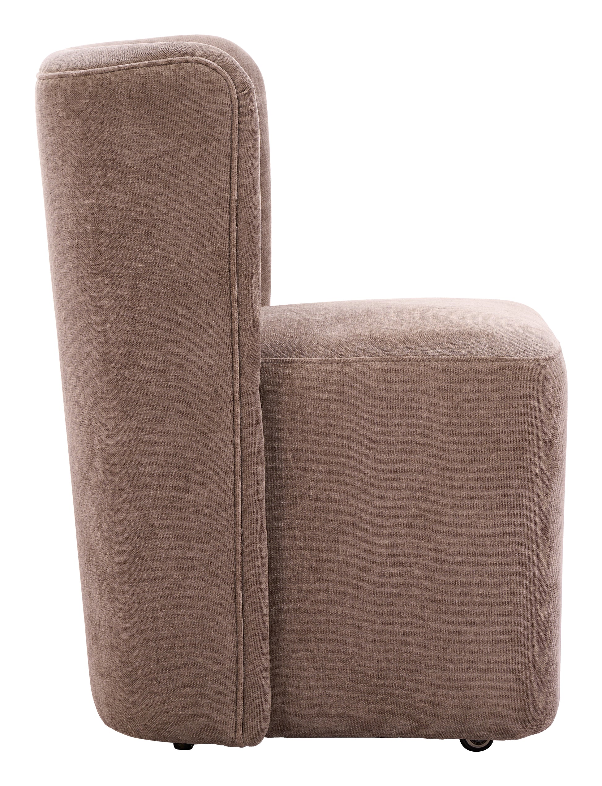 Bambun Dining Chair with Wheels Taupe - 2
