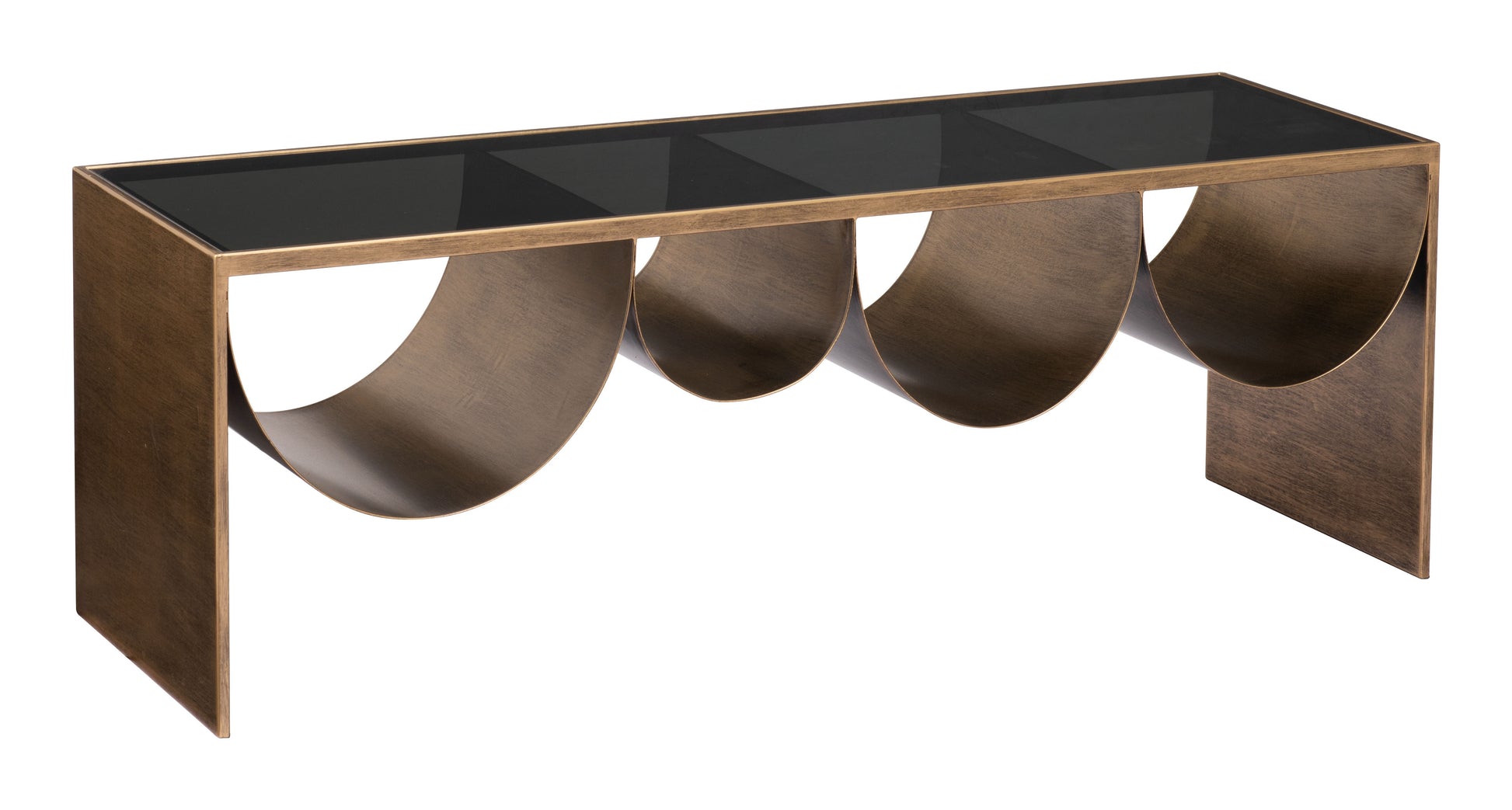 Reed Coffee Table Brass & Black - 4