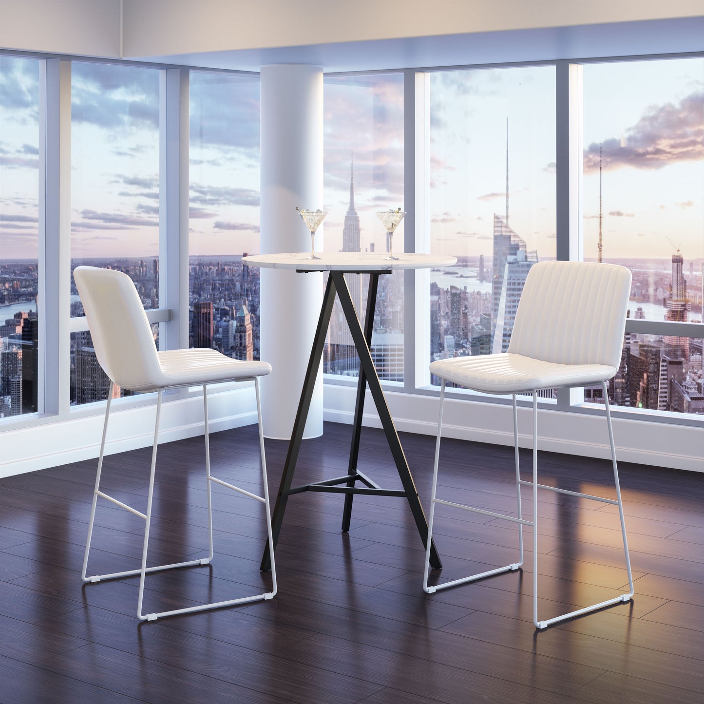Mode Barstool (Set of 2) White