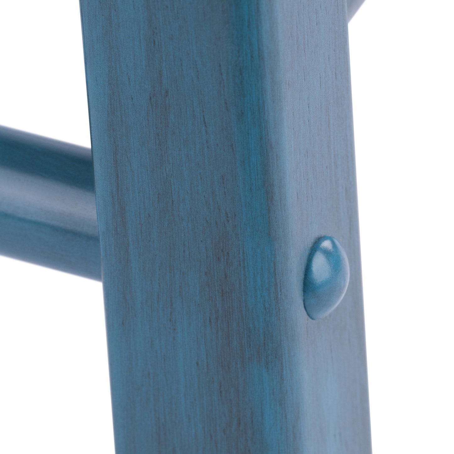 Element 2-Pc Dining Stool Set, Rustic Teal & Walnut