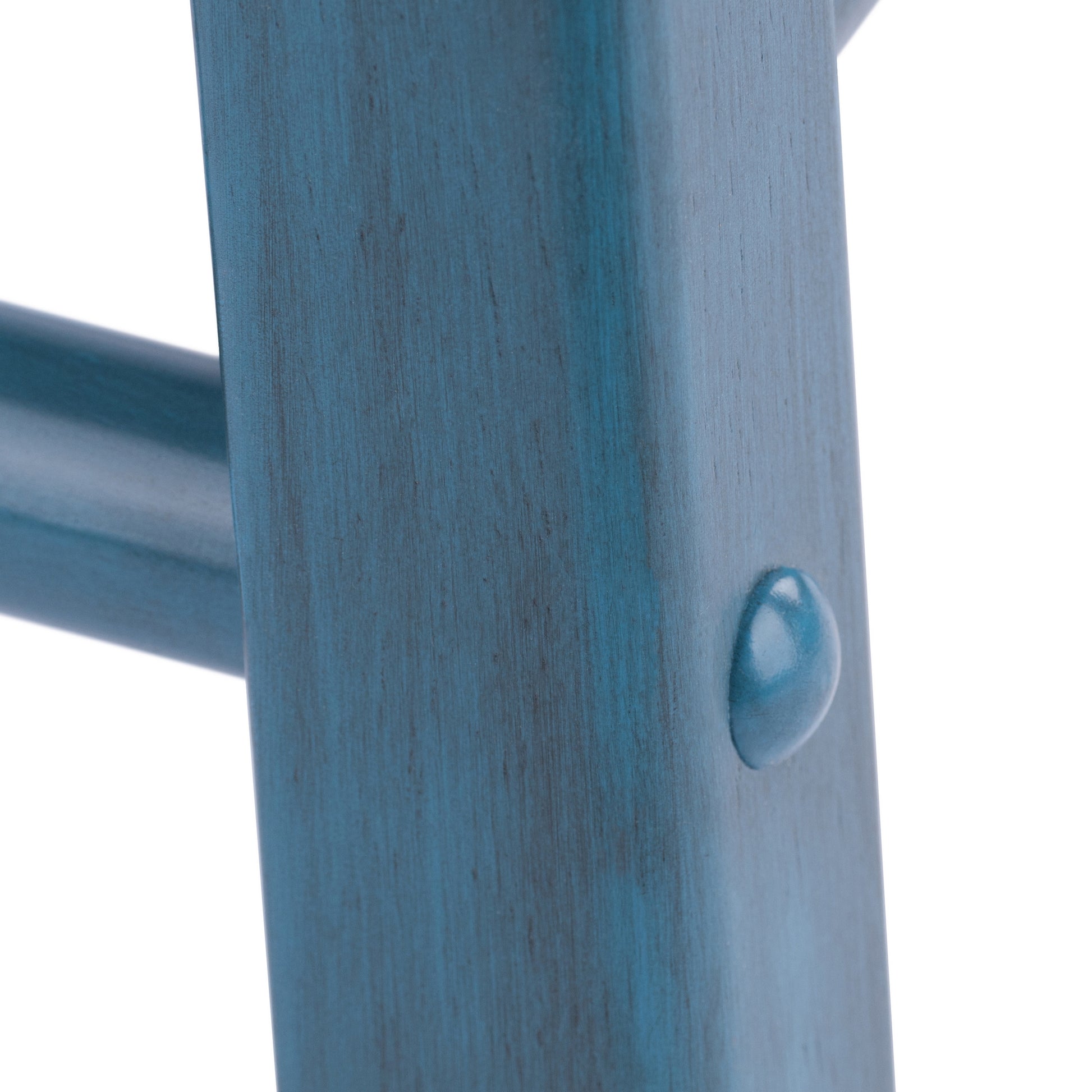 Element 2-Pc Dining Stool Set, Rustic Teal & Walnut