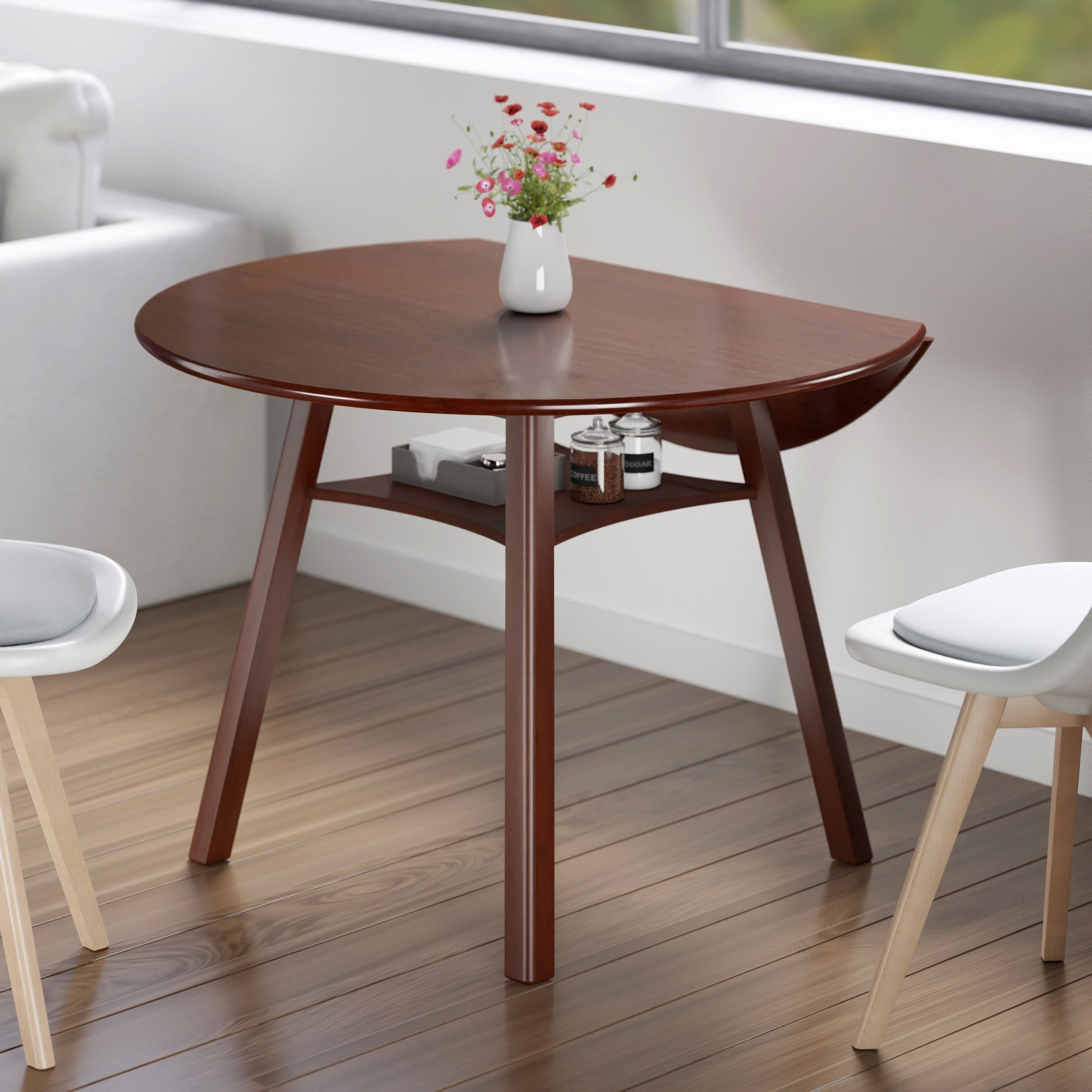 Marbelle Double Drop Leaf Dining Table, Walnut