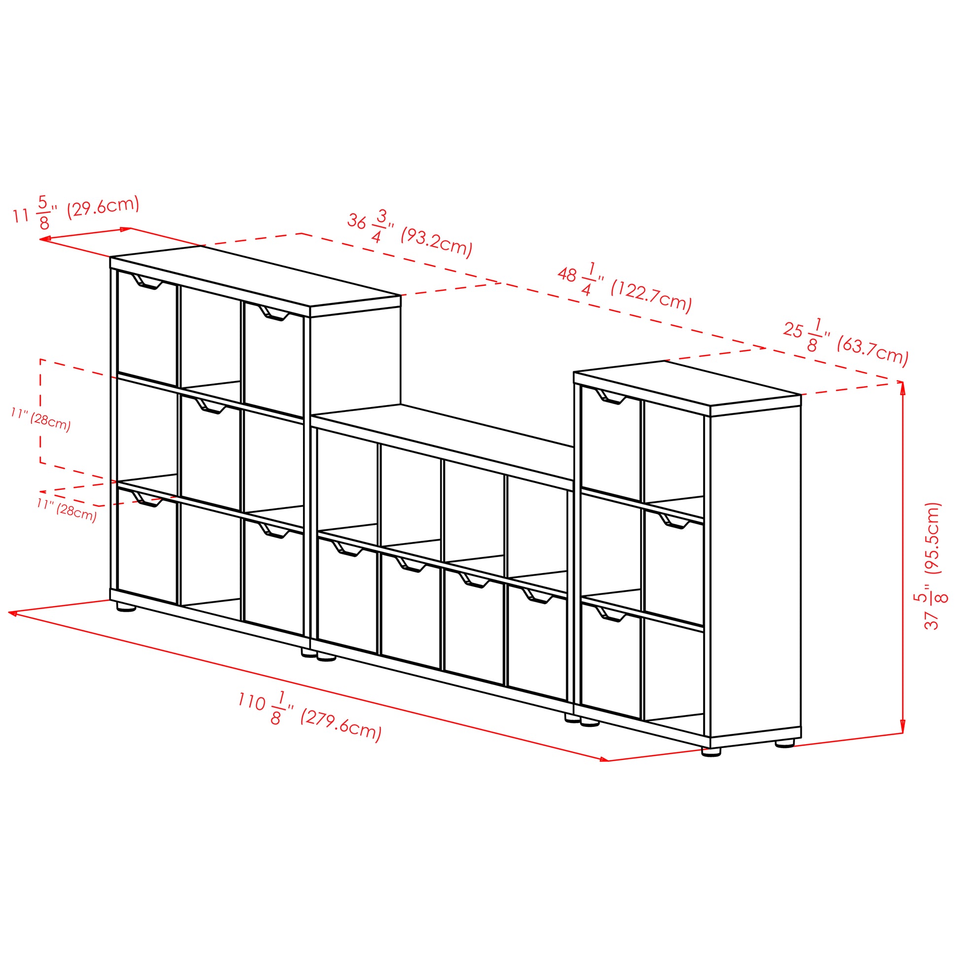 Julian 3-Pc Storage Cabinet Set, White