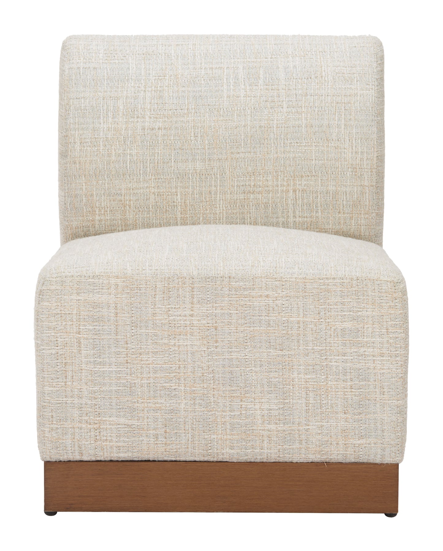 Christy Armless Chair Beige - 3