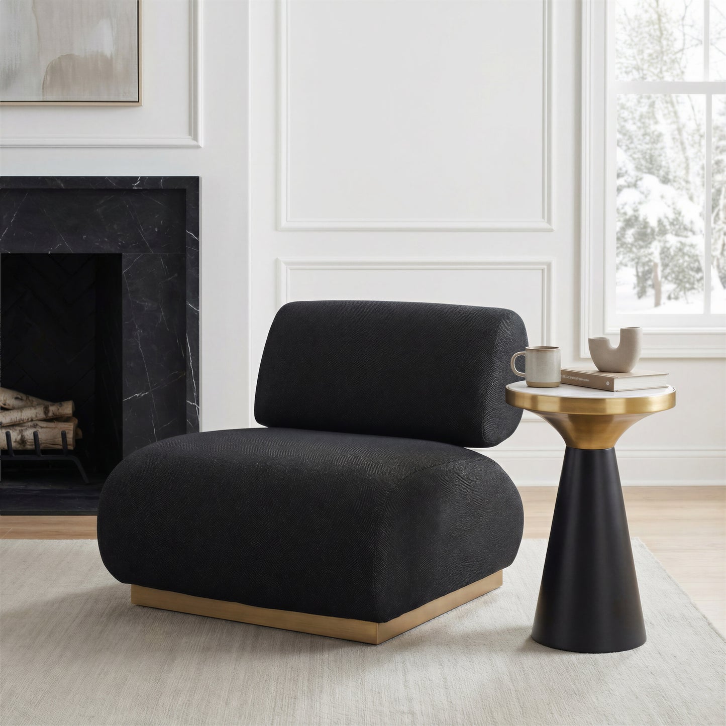 Barsa Accent Chair Black - 8