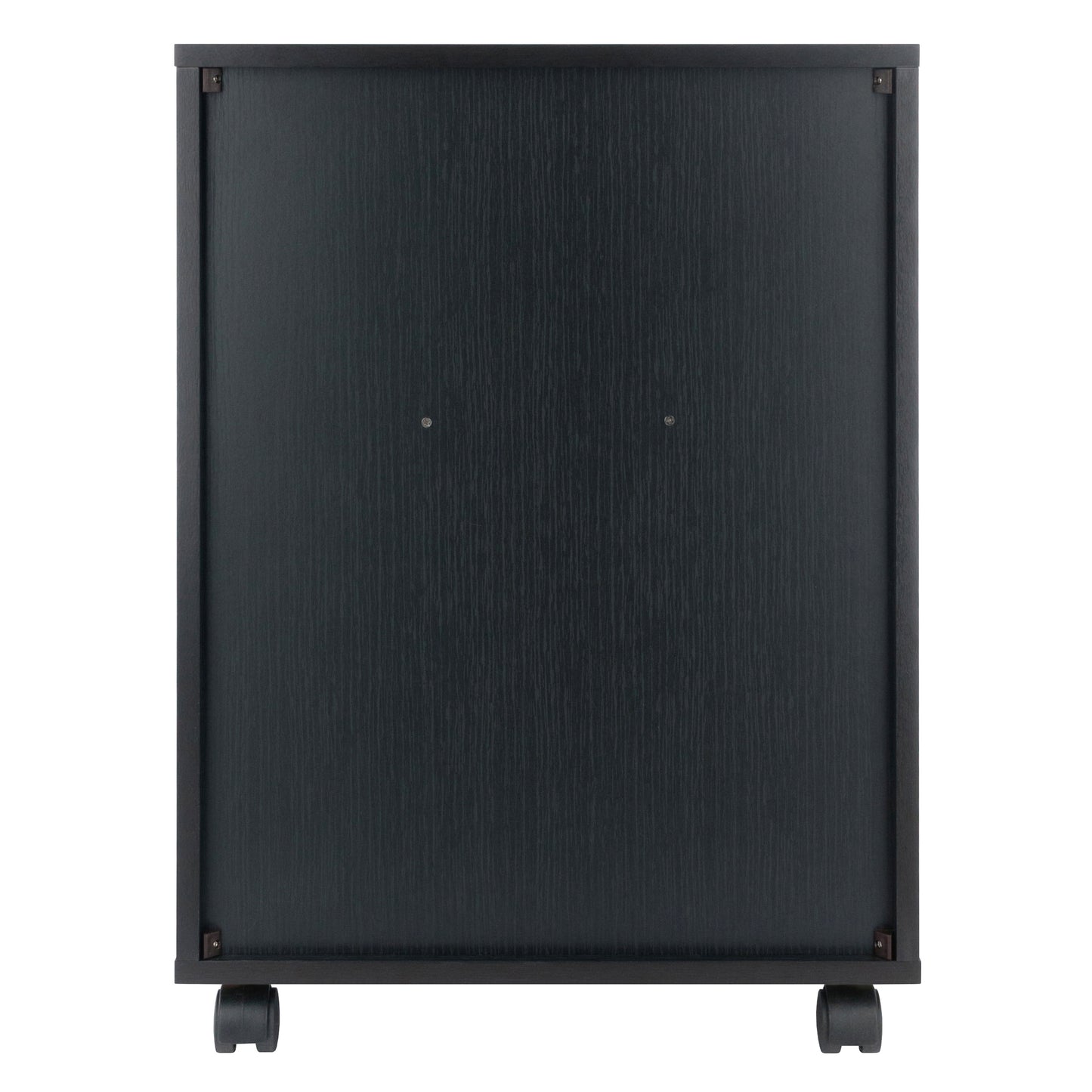 Norfolk 6 Bins, 2 Drawer Mobile Cabinet, Black Finish