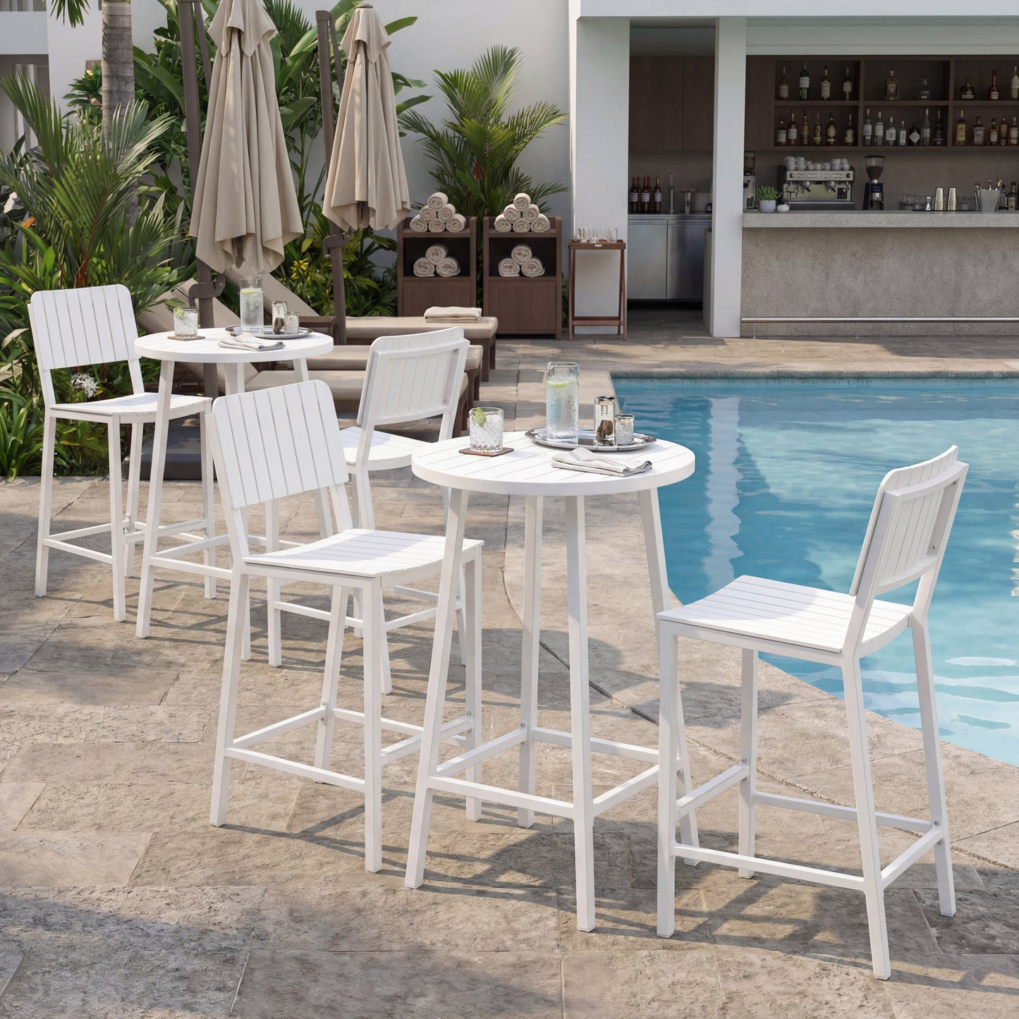 Kayu Barstool White - 8