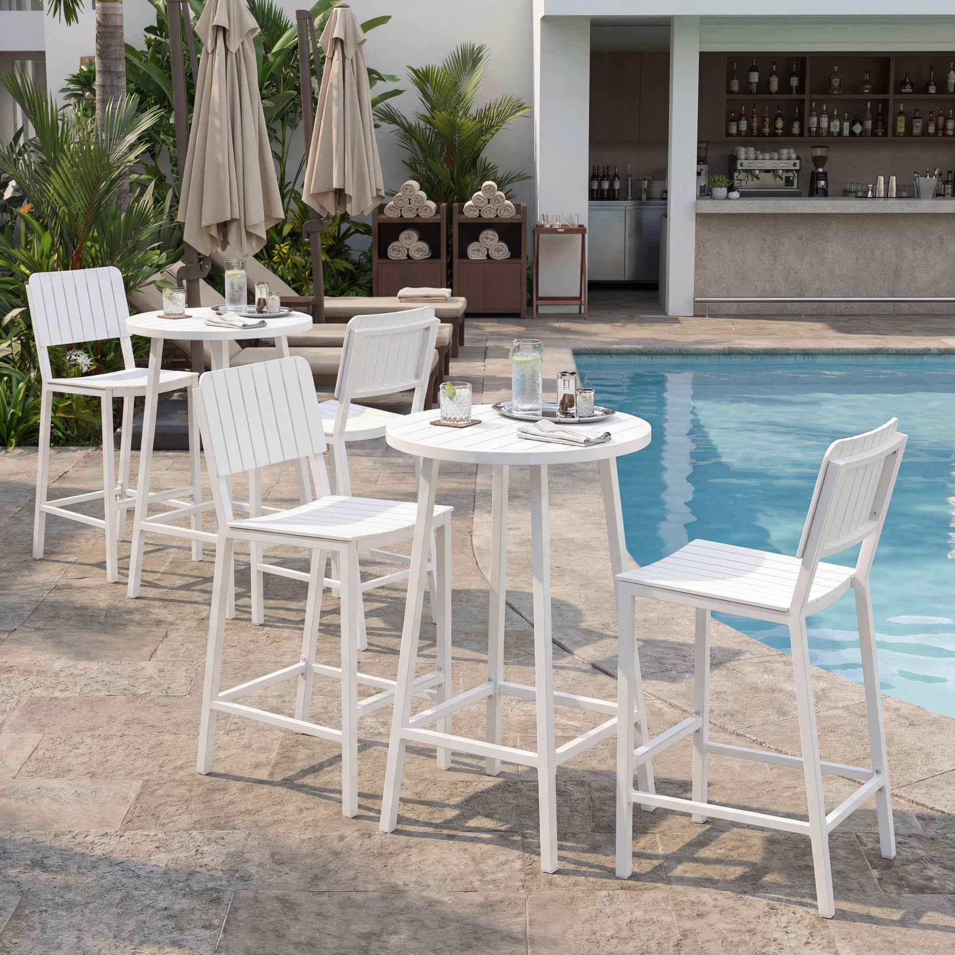 Kayu Barstool White - 8
