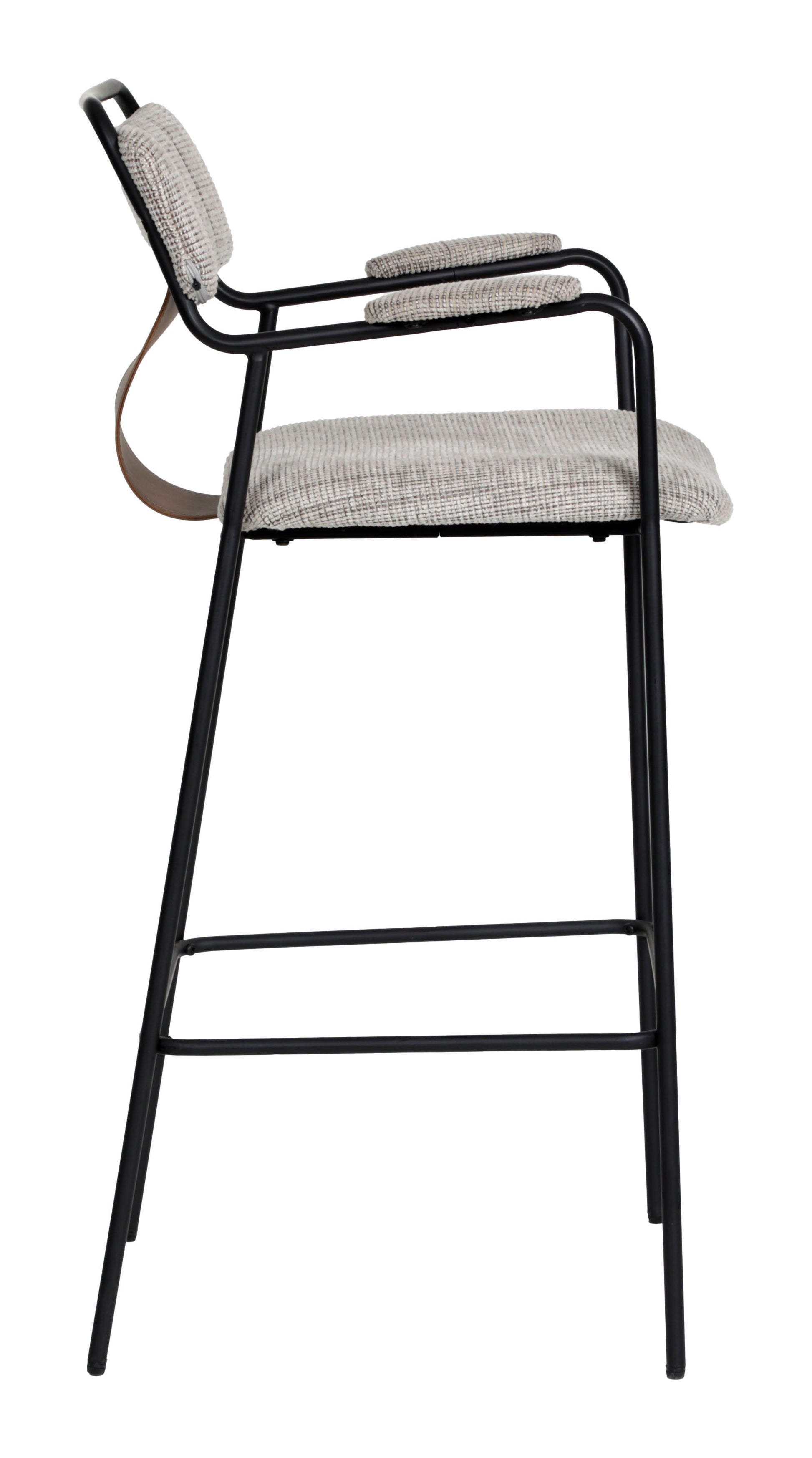 Couva Barstool (Set of 2) Gray Tweed - 2