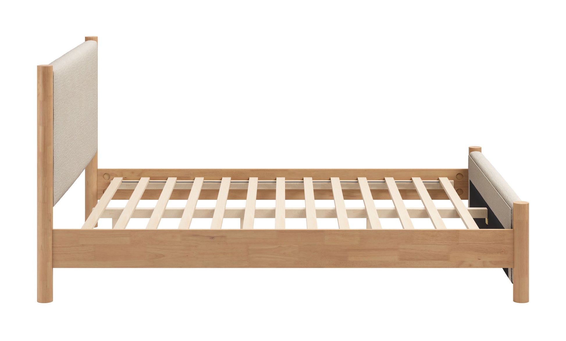 Hadi Queen Bed Beige & Natural - 2