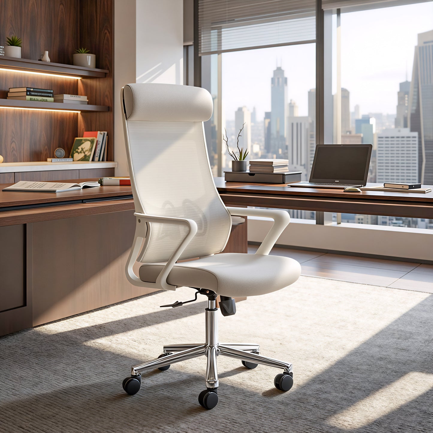 Jett High Back Office Chair Light Gray - 8