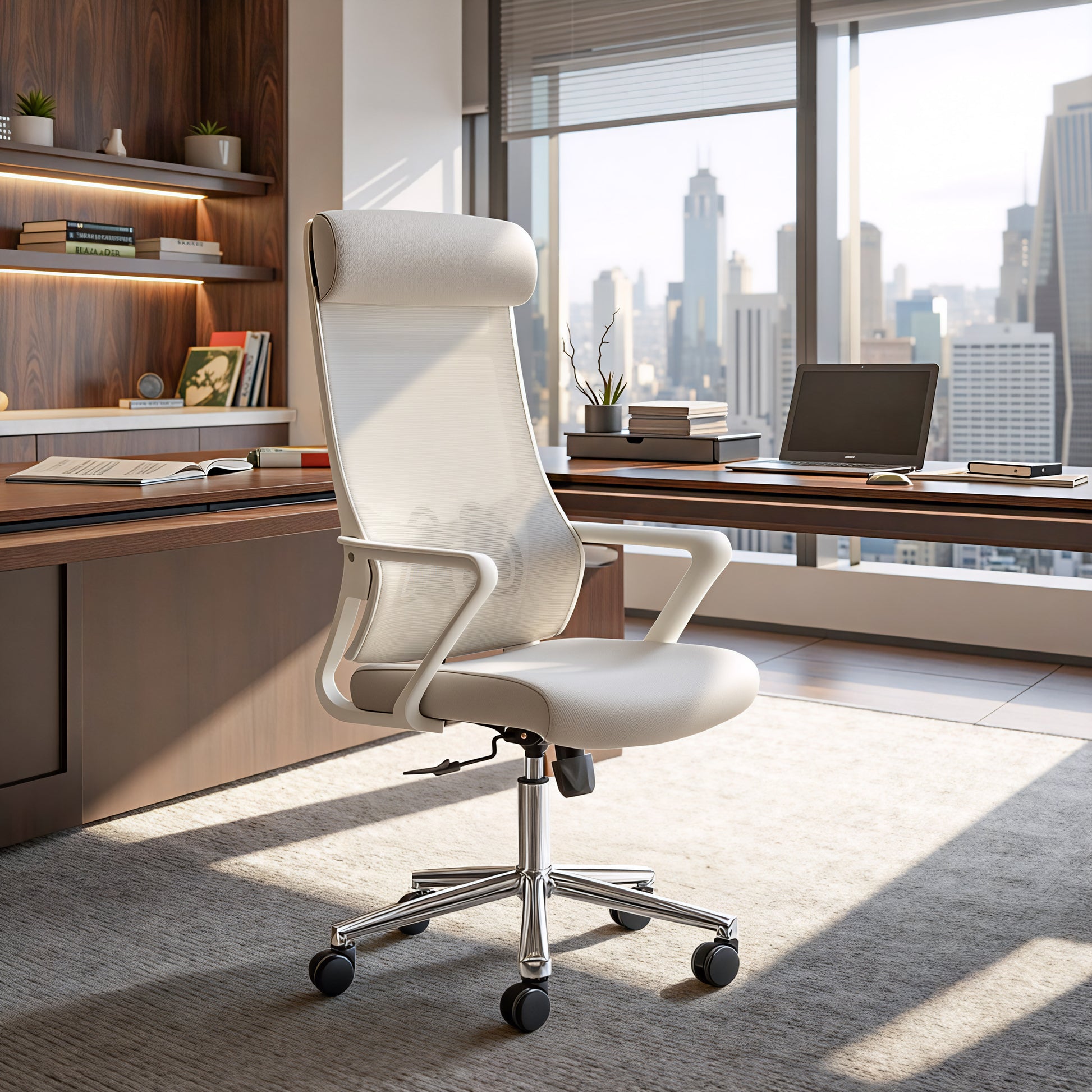Jett High Back Office Chair Light Gray - 8