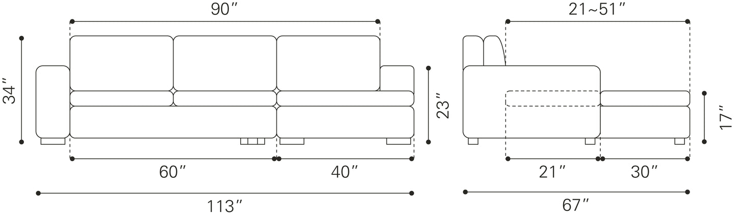 Brickell Sectional Beige