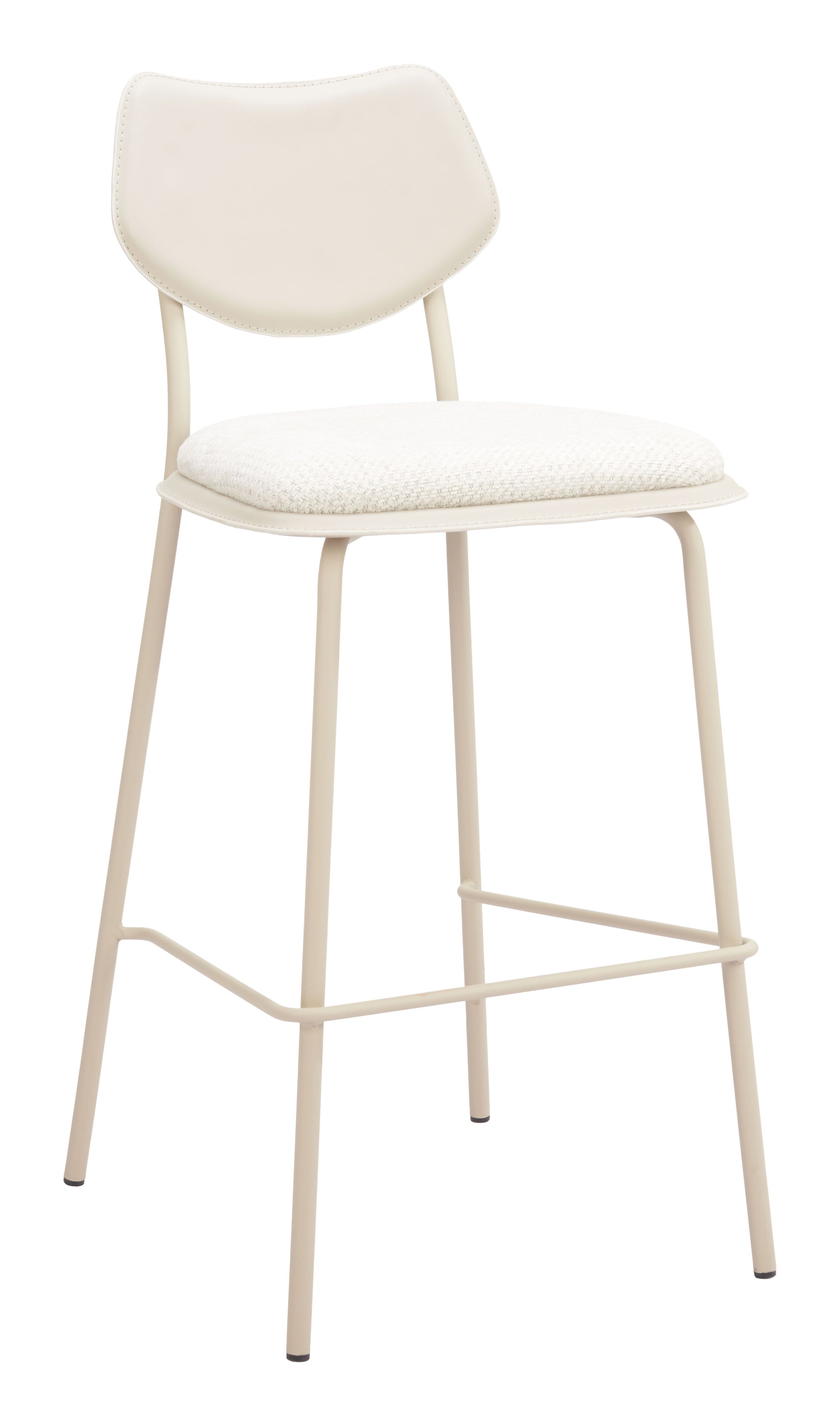 Zeal Barstool (Set of 4) Light Gray & Beige - 6